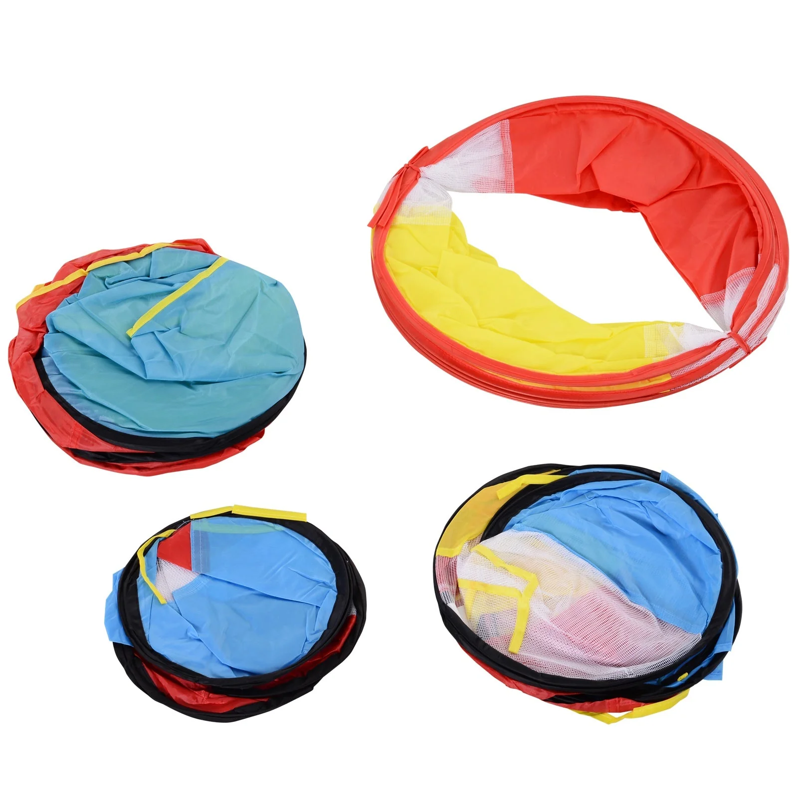 Pop Up House Tent Toddler Polyester 3 in 1 Play Tunnel Multi-Colour - Image 8