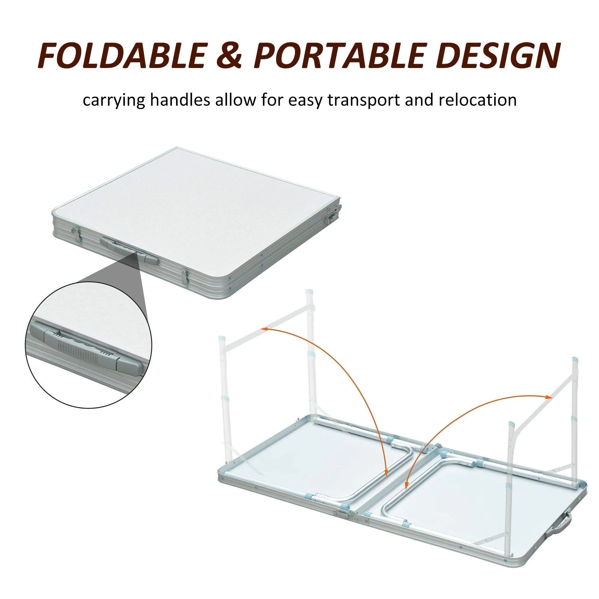 Portable Aluminum Foldable Table - Image 4