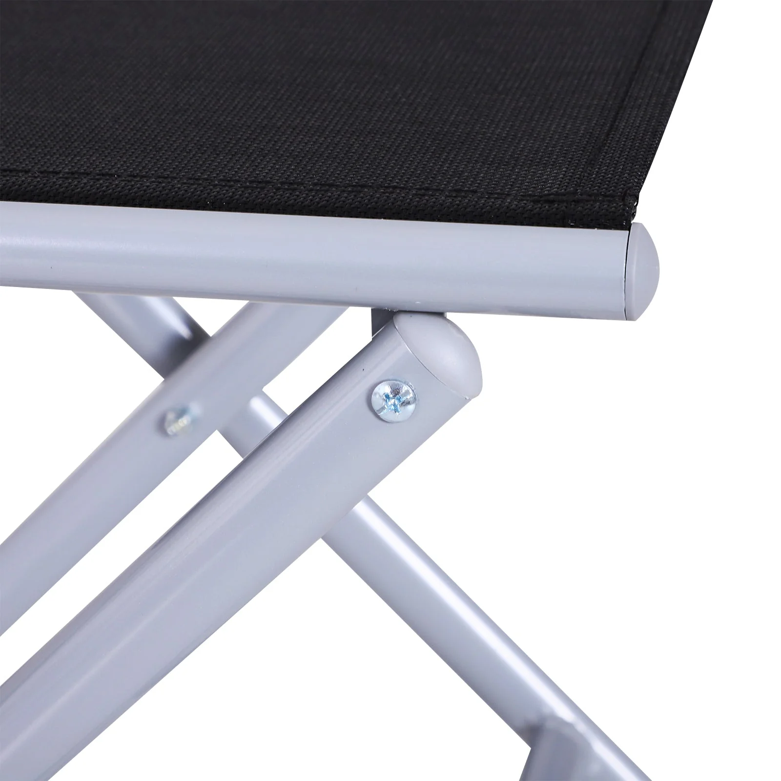 Portable Aluminum Textoline Chair-Black - Image 7
