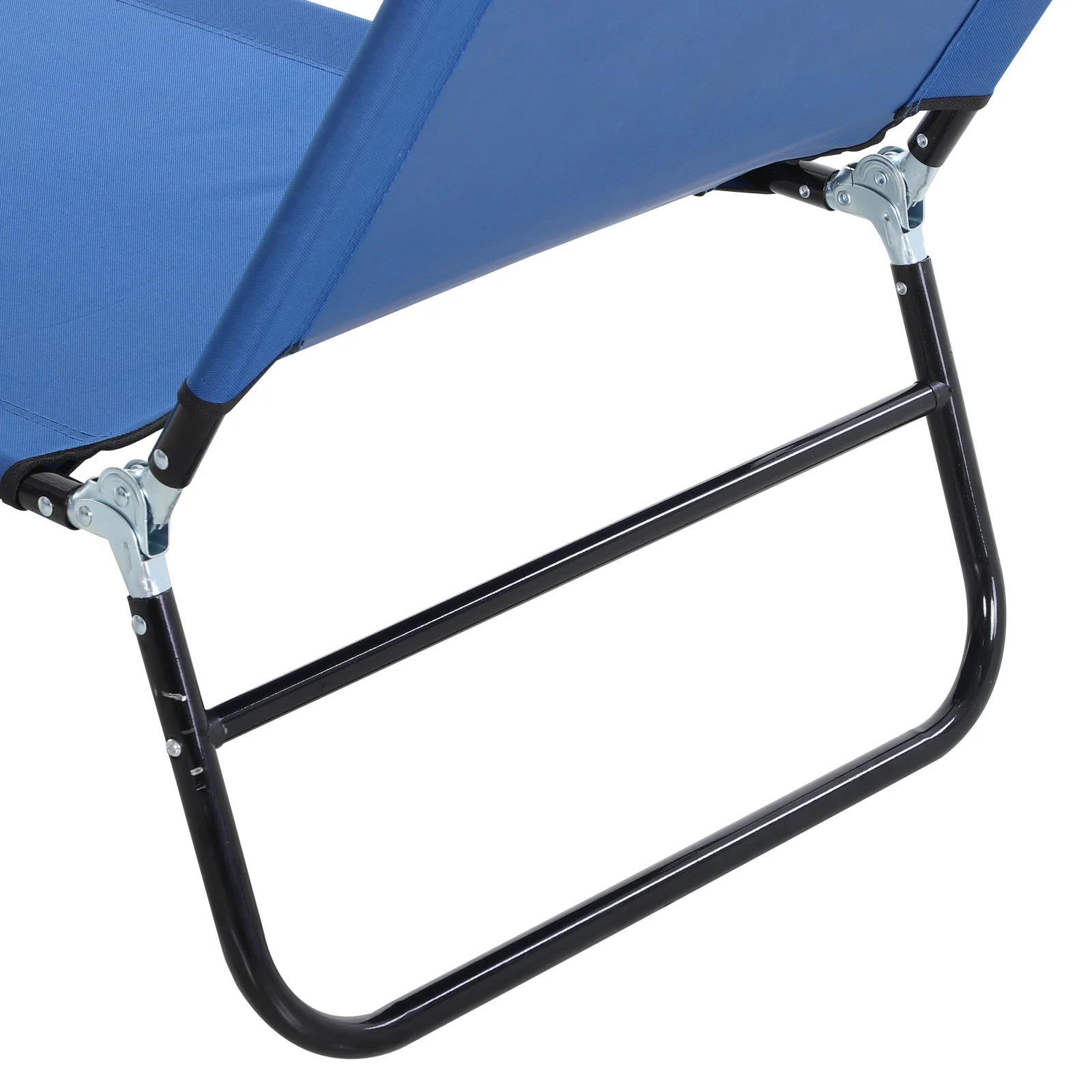 Portable Folding Sun Lounger With 5-Position Adjustable Backrest Relaxer Recliner with Lightweight Frame Great for Pool or Sun Bathing Blue - Image 8