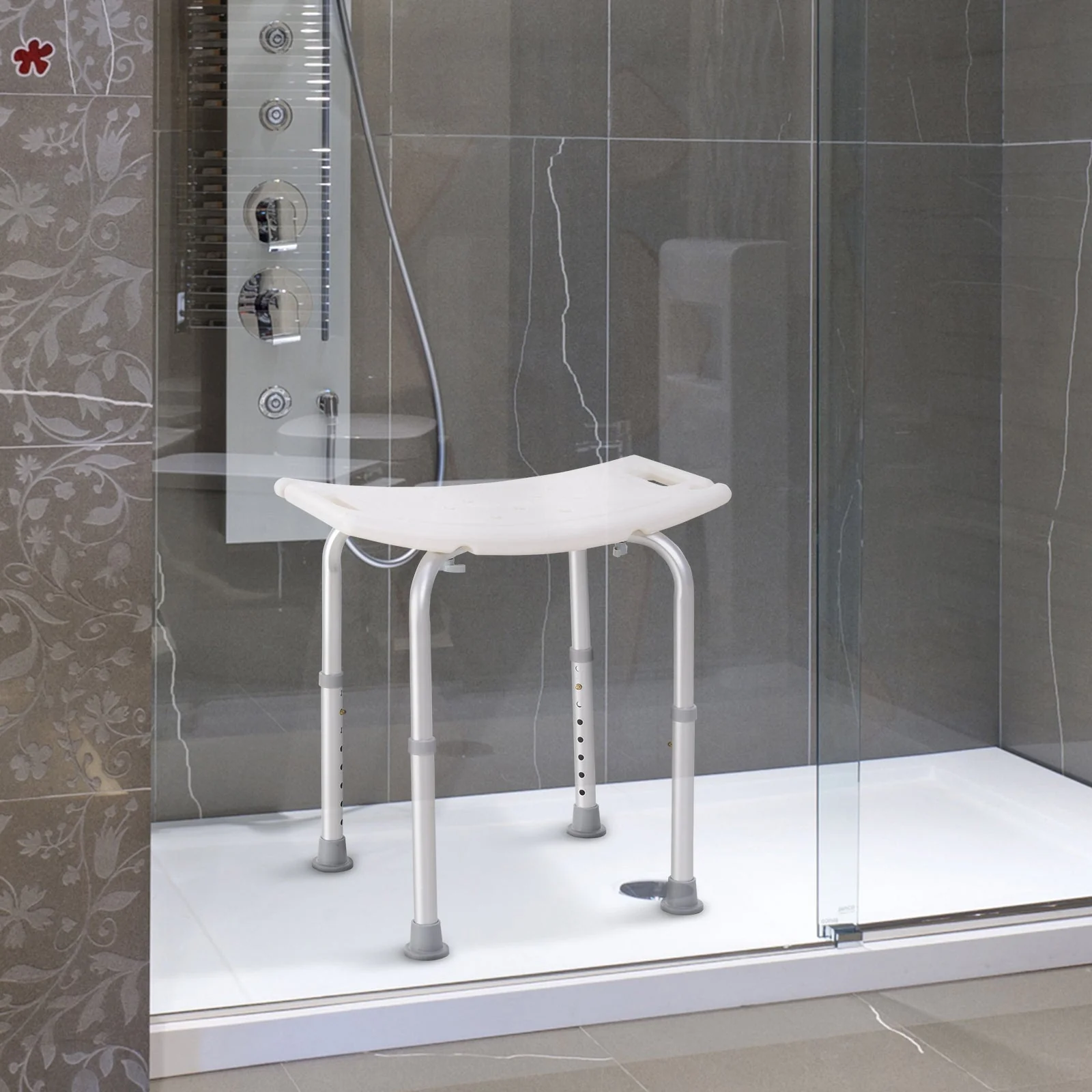 Portable Non-Slip Bathroom Stool – White - Image 2