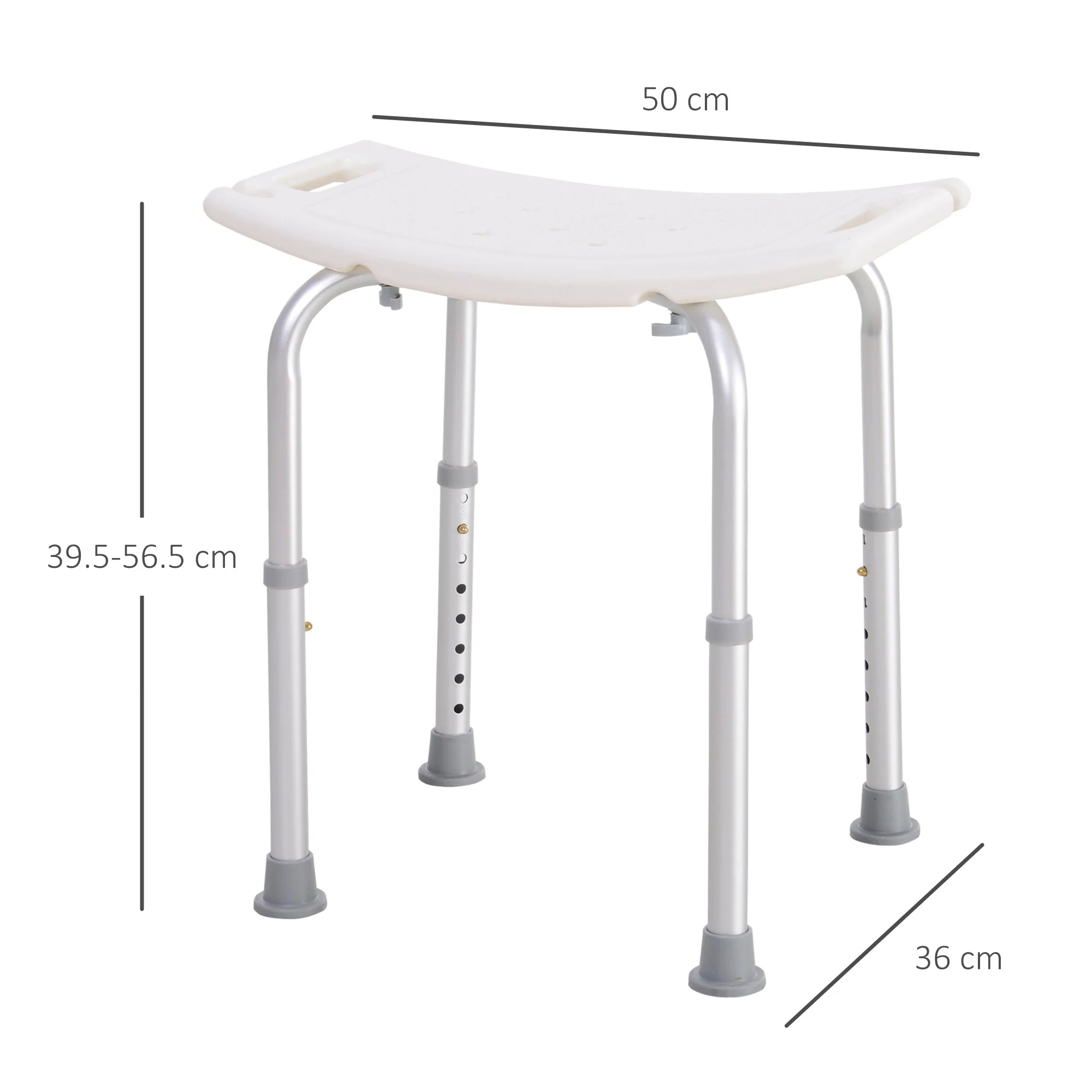 Portable Non-Slip Bathroom Stool – White - Image 3