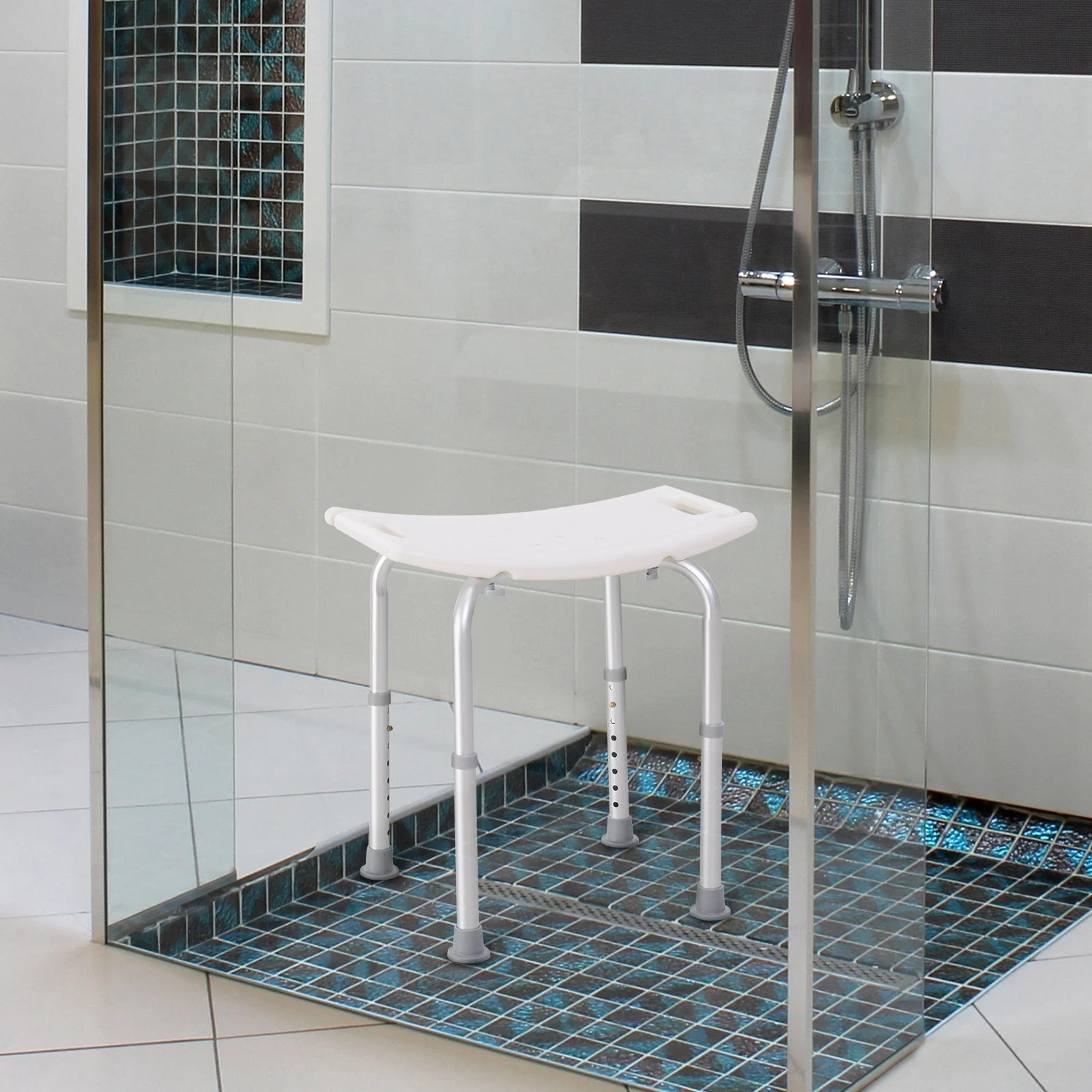 Portable Non-Slip Bathroom Stool – White - Image 9