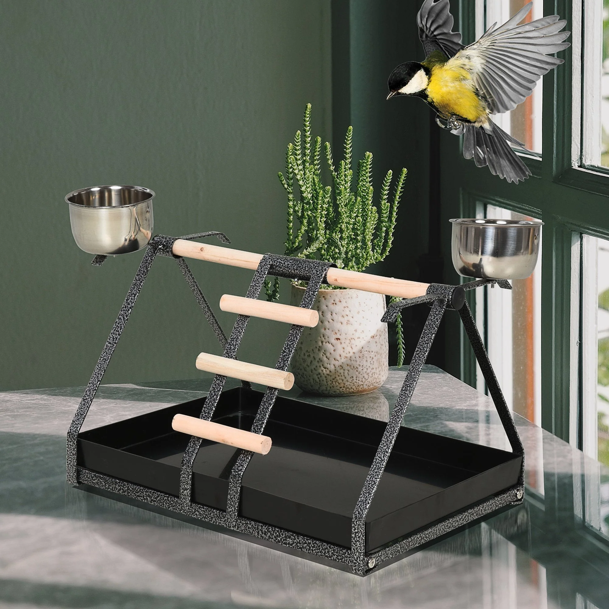 Portable Pirch & Feeder by Pawhut - Image 3