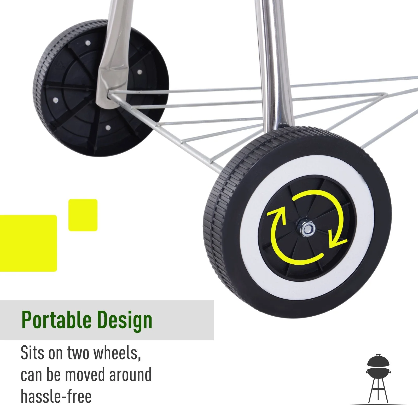Portable Round Kettle Charcoal Grill BBQ Smoker with Lid Outdoor Heat Control Party Patio Barbecue Garden - Image 4