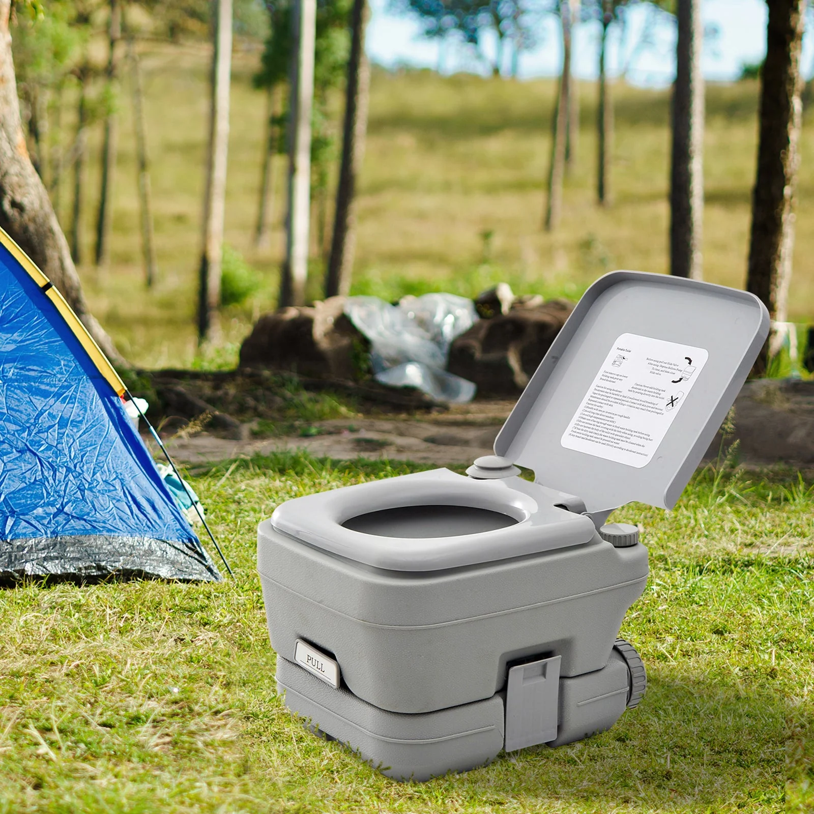 Portable Travel Toilet 10L Grey - Image 2