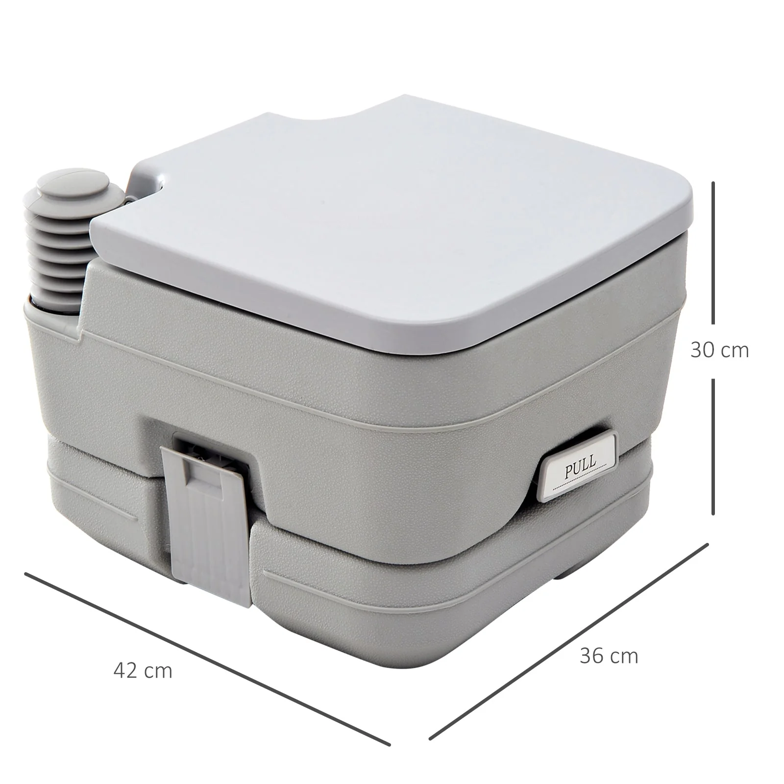 Portable Travel Toilet 10L Grey - Image 3