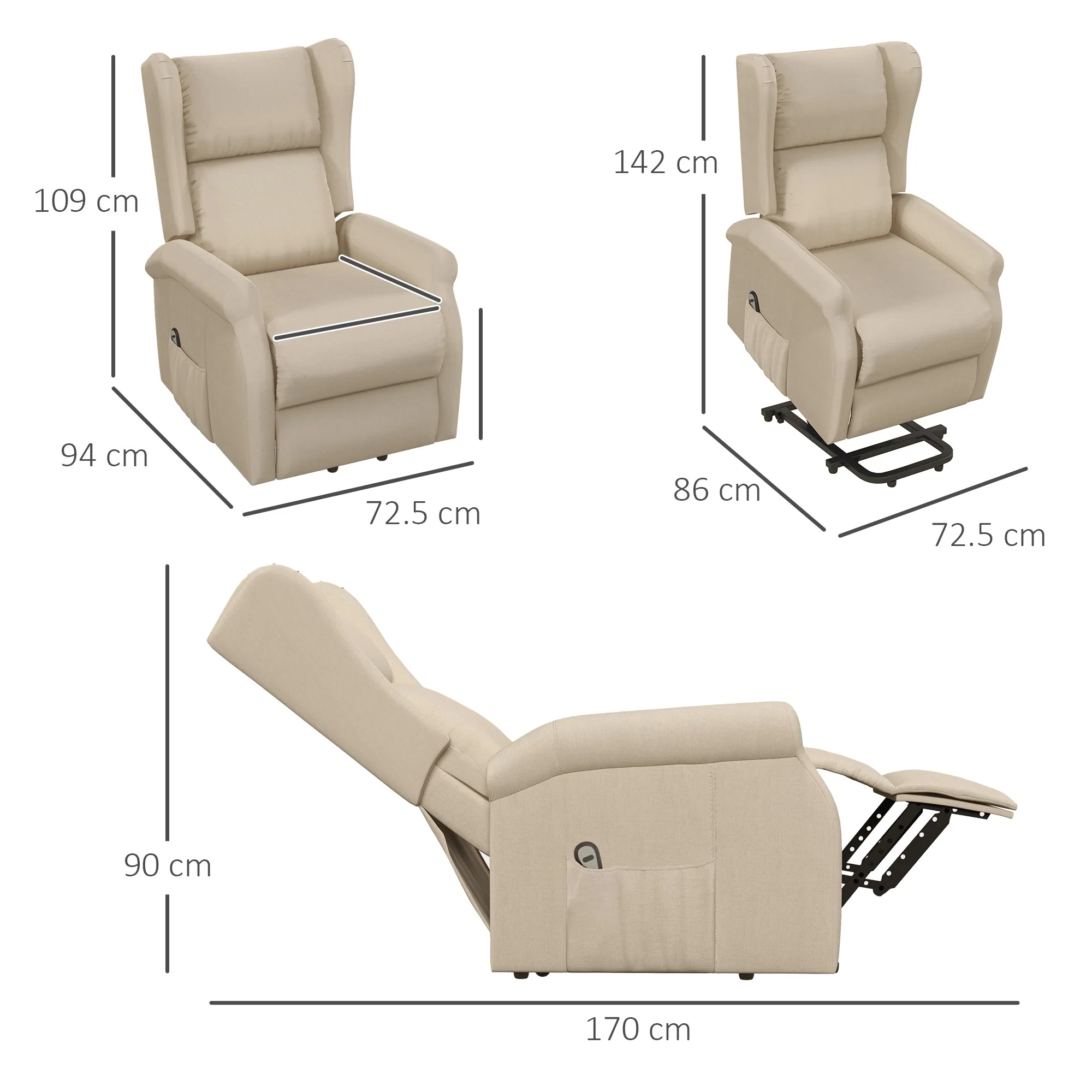 Power Lift Chair for the Elderly with Remote Control - Image 3