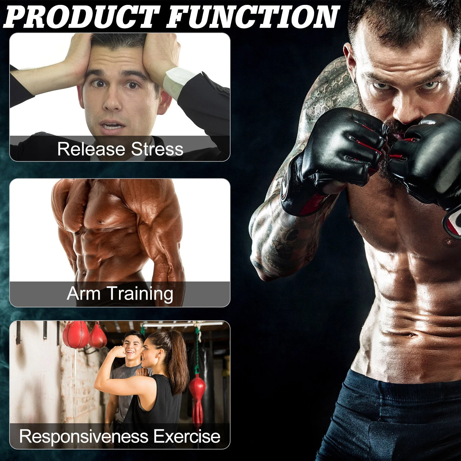 PU Leather Boxing Speedball w/ Steel Frame - Image 6
