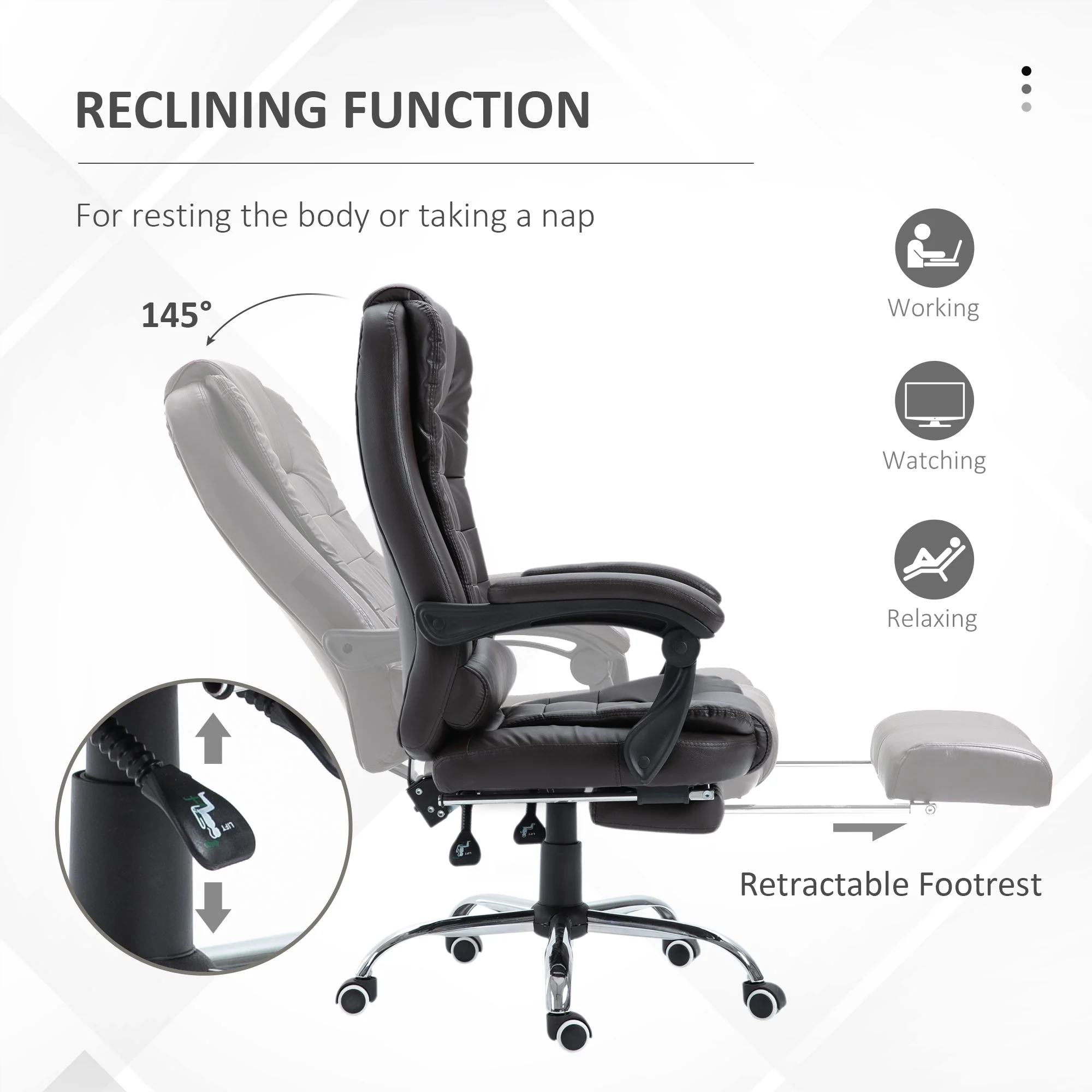 PU Leather Executive Office Chair - Image 5