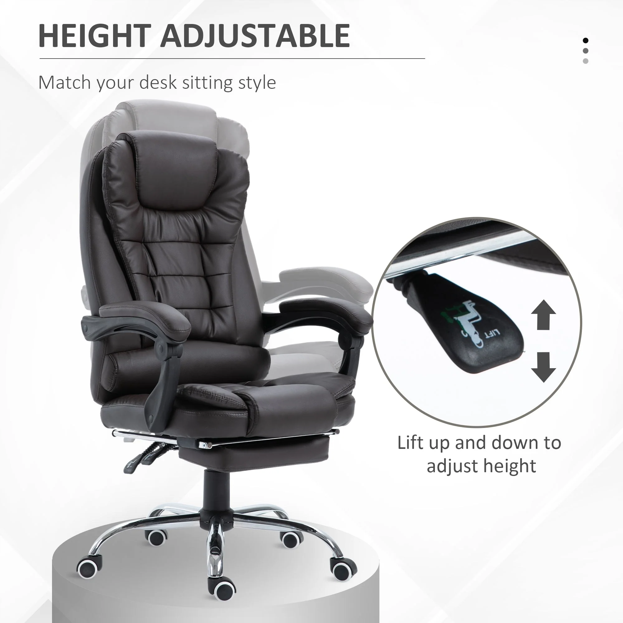 PU Leather Executive Office Chair - Image 6