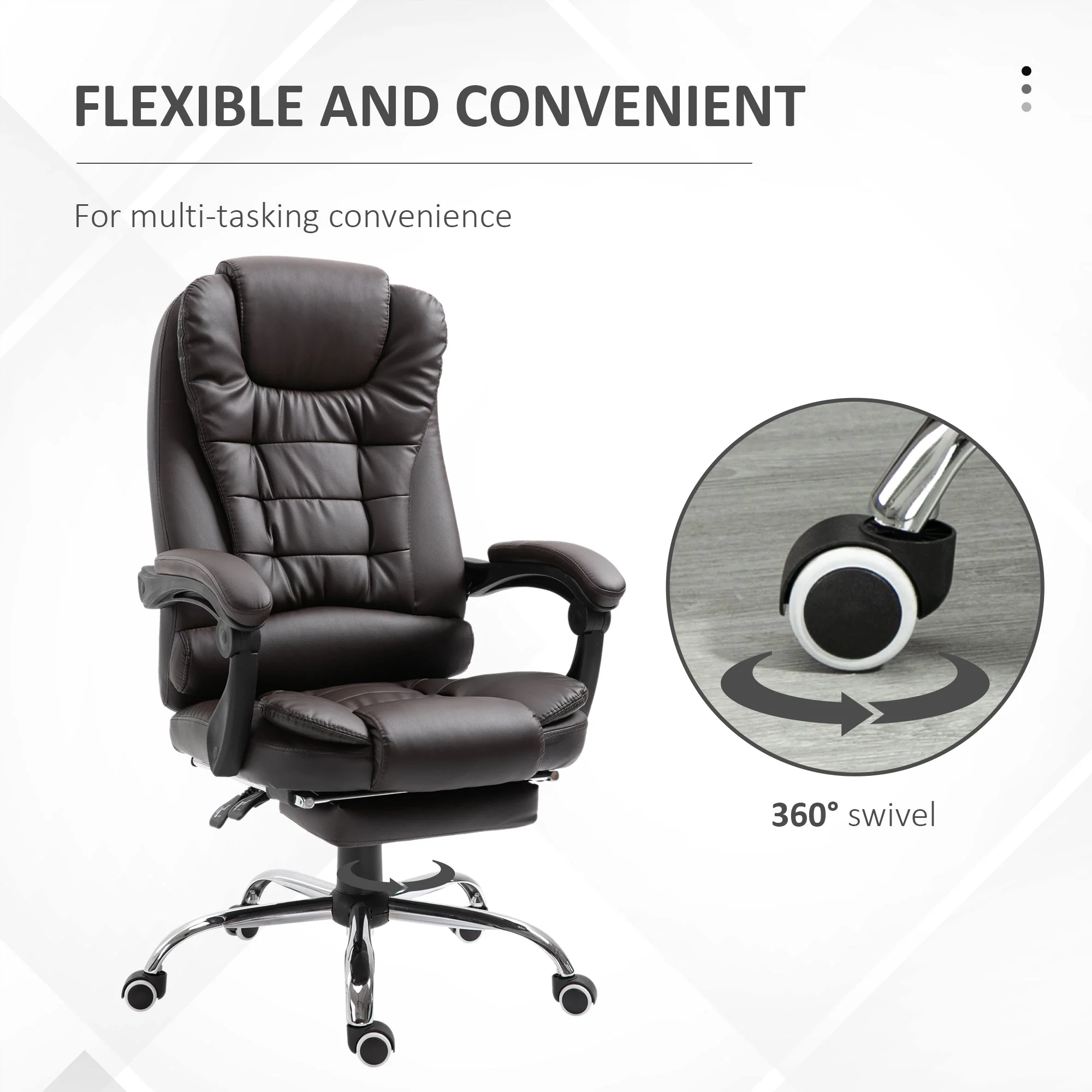 PU Leather Executive Office Chair - Image 7