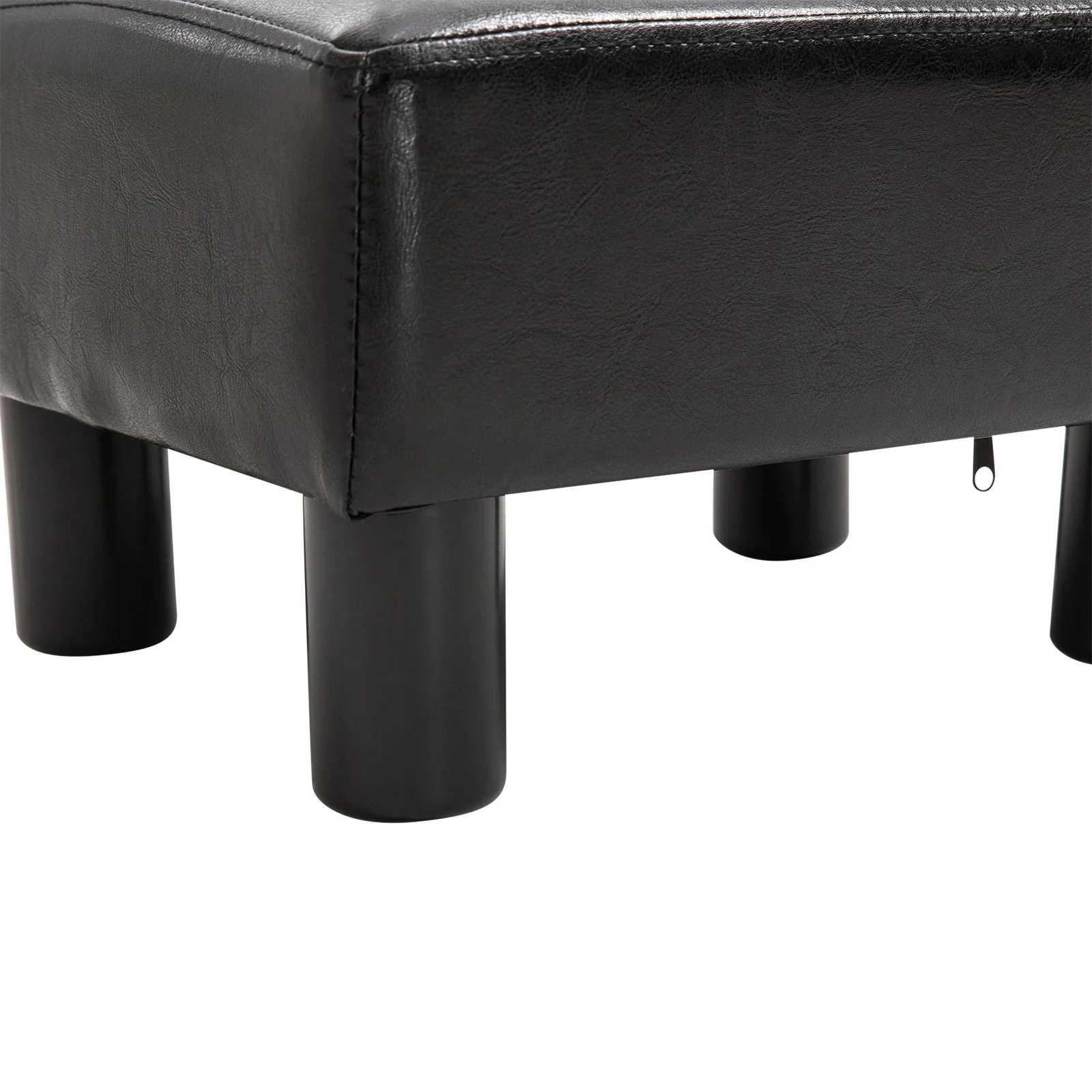 PU Leather Footstool Foot Rest Small Seat Foot Rest Chair Dark Brown Home Office with Legs 40 x 30 x 24cm - Image 7