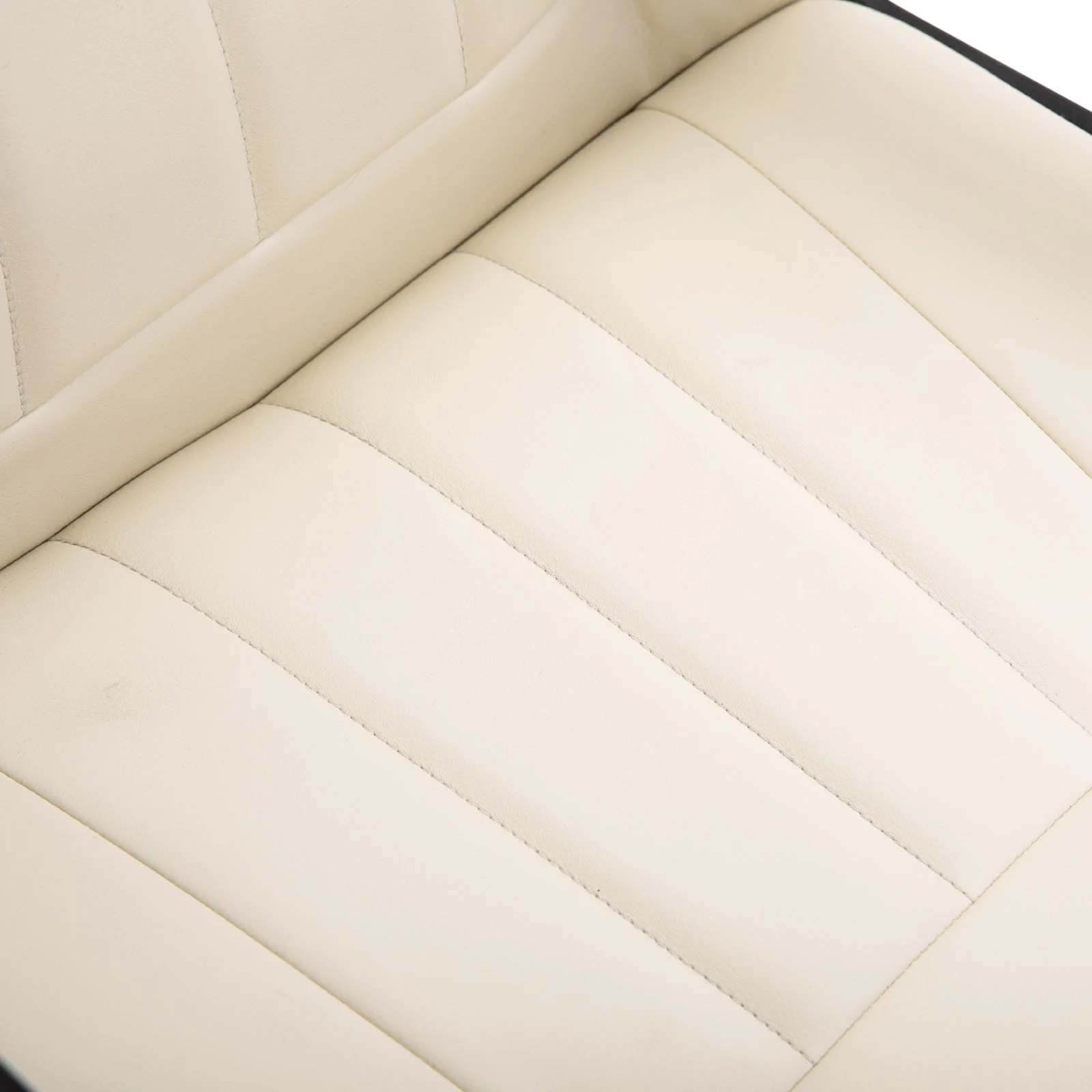 PU Leather Swivel Home Office Chair Cream - Image 8