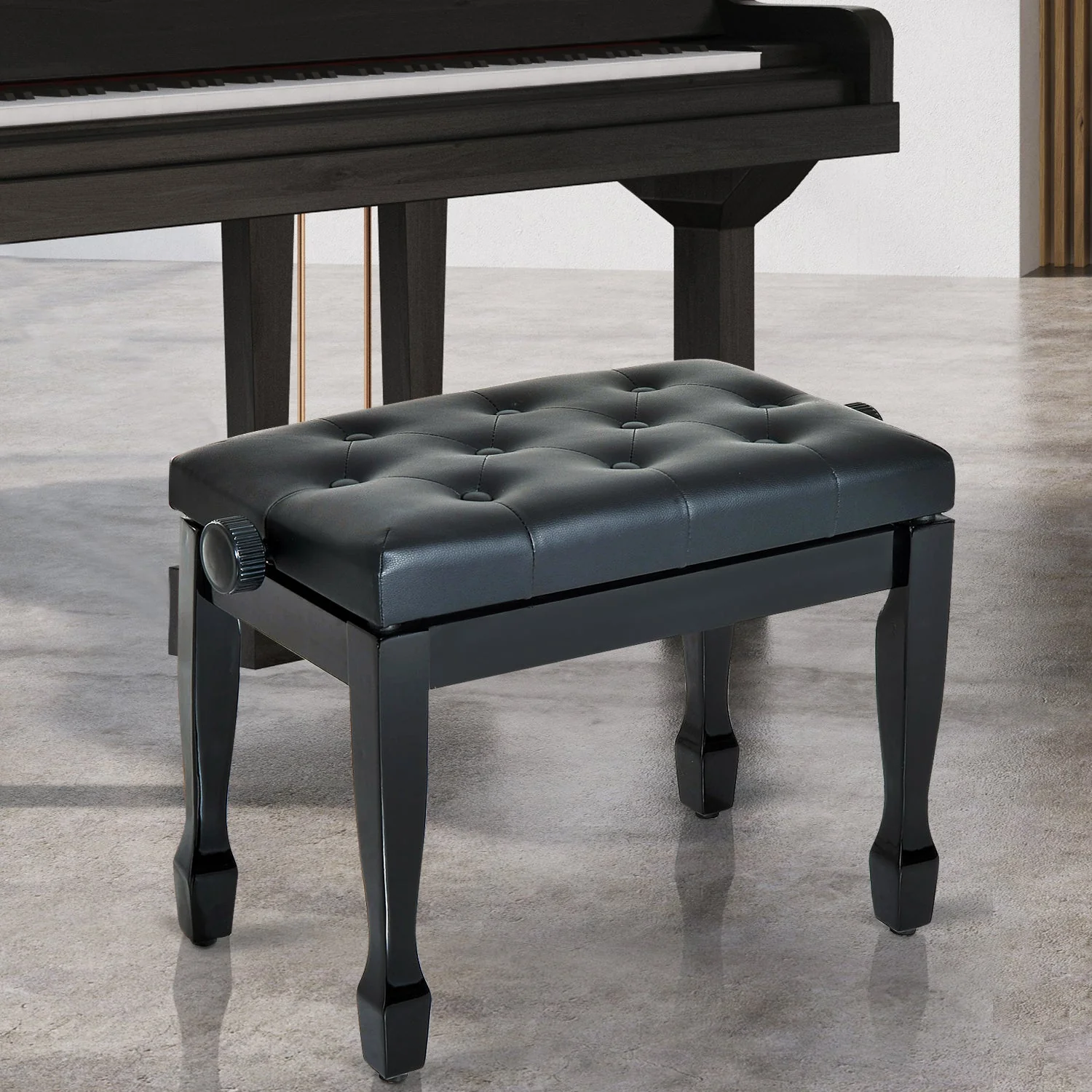 PU Leather Upholstered Piano Stool - Image 2