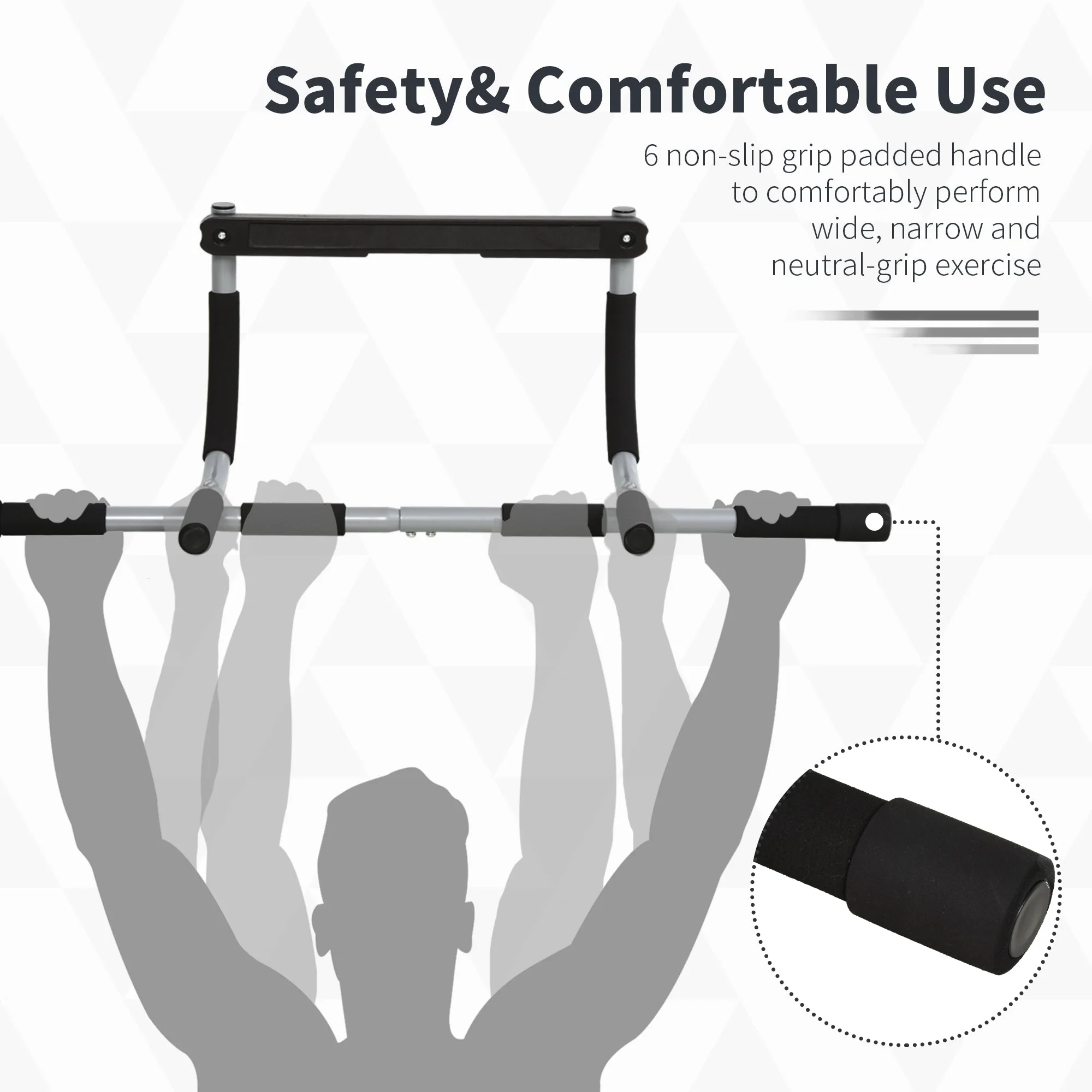 Pull-Up Bar for Doorway Home Fitness Door Horizontal Bar Indoor Gym Upper Body Workout - Image 6