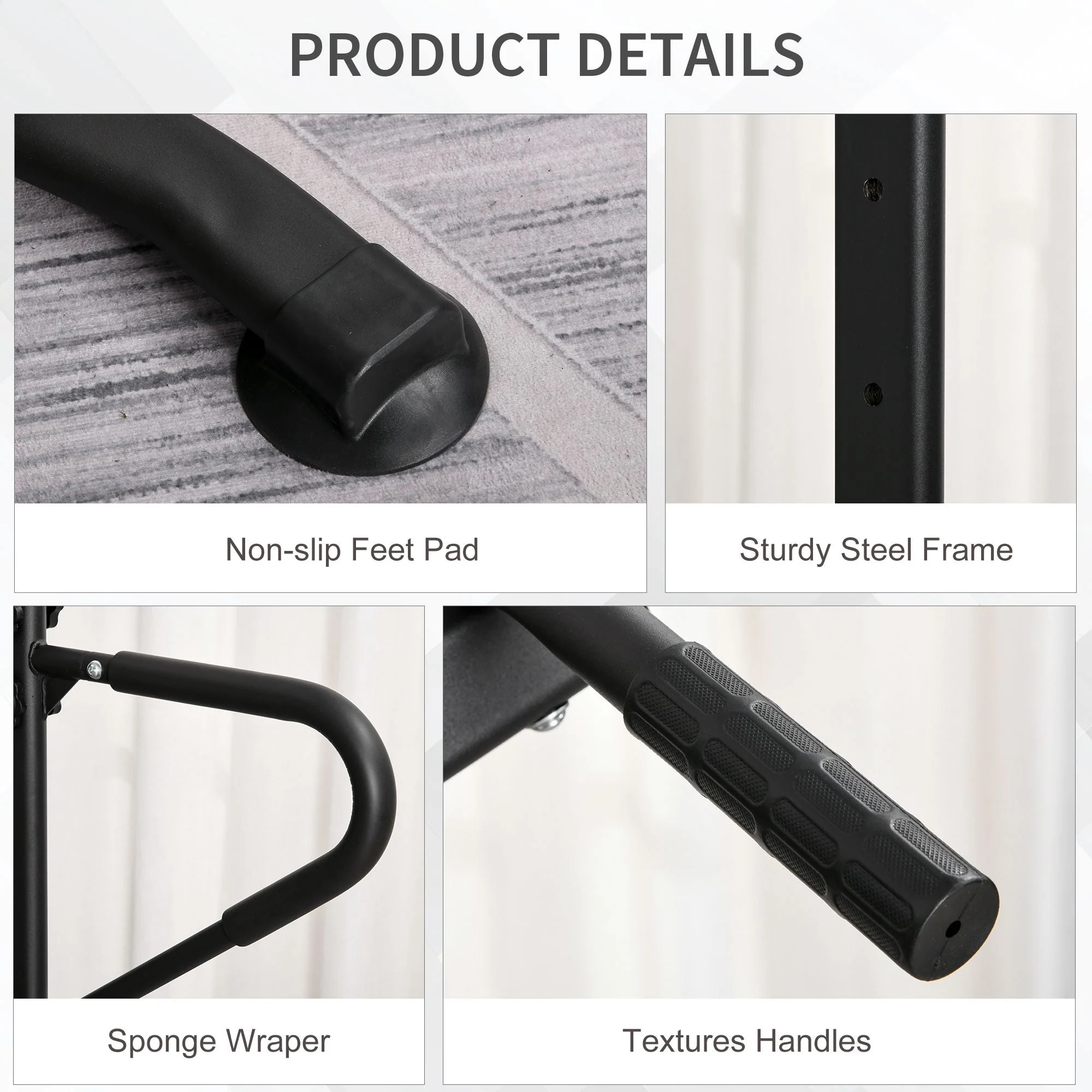 Pull Up Bar Multi-Function Height Adjustable Power Tower Dip Station Equipment - Image 4