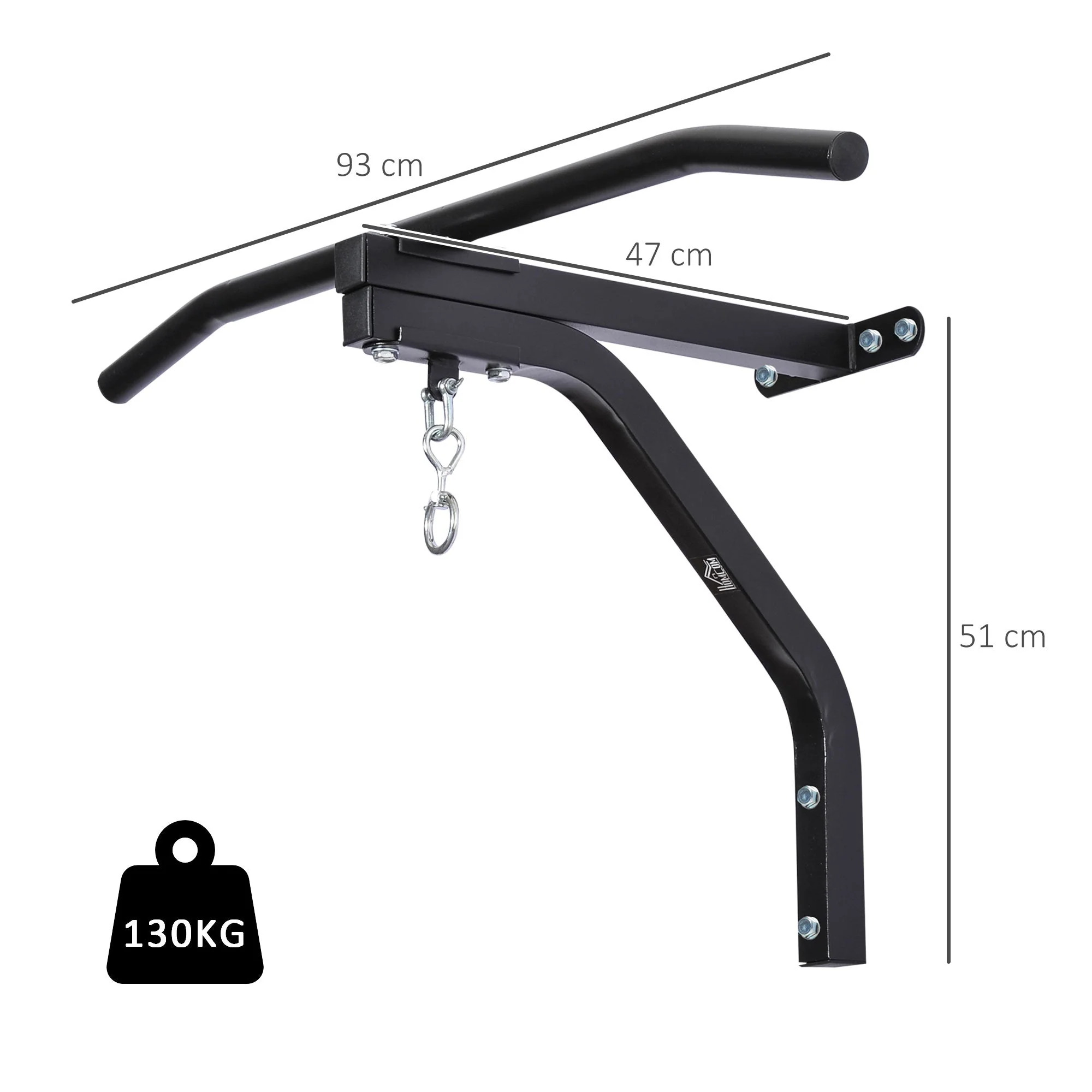 Punching Bag Hanger Wall Mount Bracket Kick Boxing MMA Training Frame Home Fitness Workout Pull Up Bar - Image 3