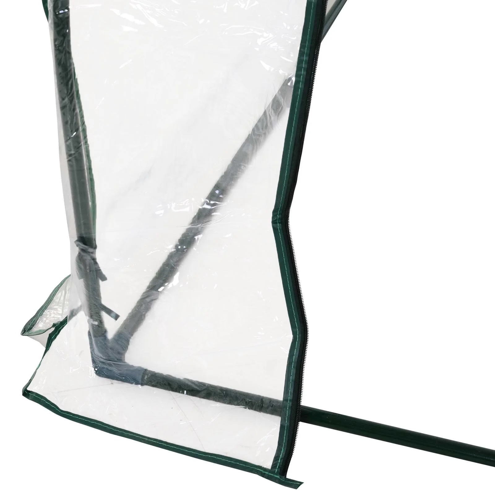 PVC Greenhouse Tunnel Steel Frame Transparent 250x100x80cm - Image 7