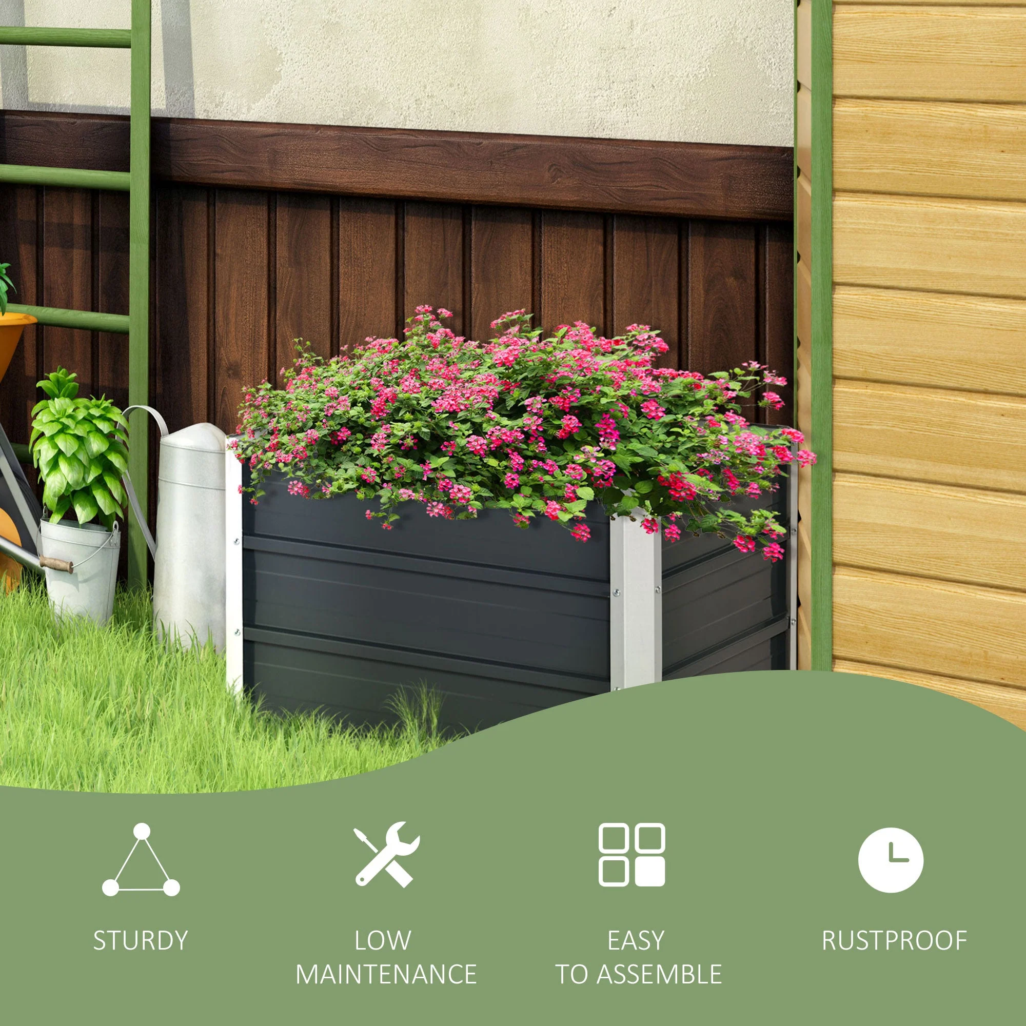 Raised Garden Bed Elevated Metal Planter Box for Vegetables - Image 5