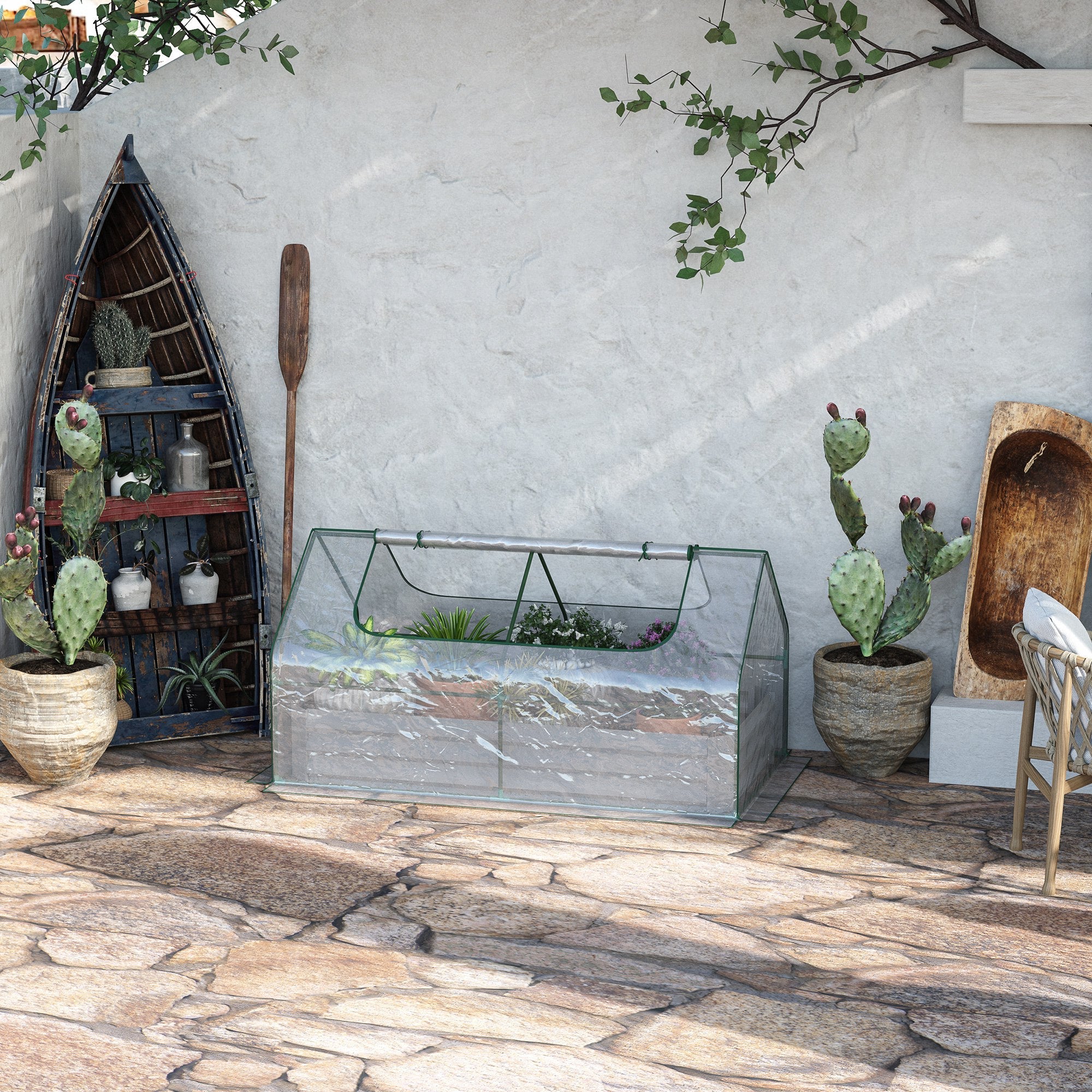 Raised Garden Bed with Greenhouse - Image 2