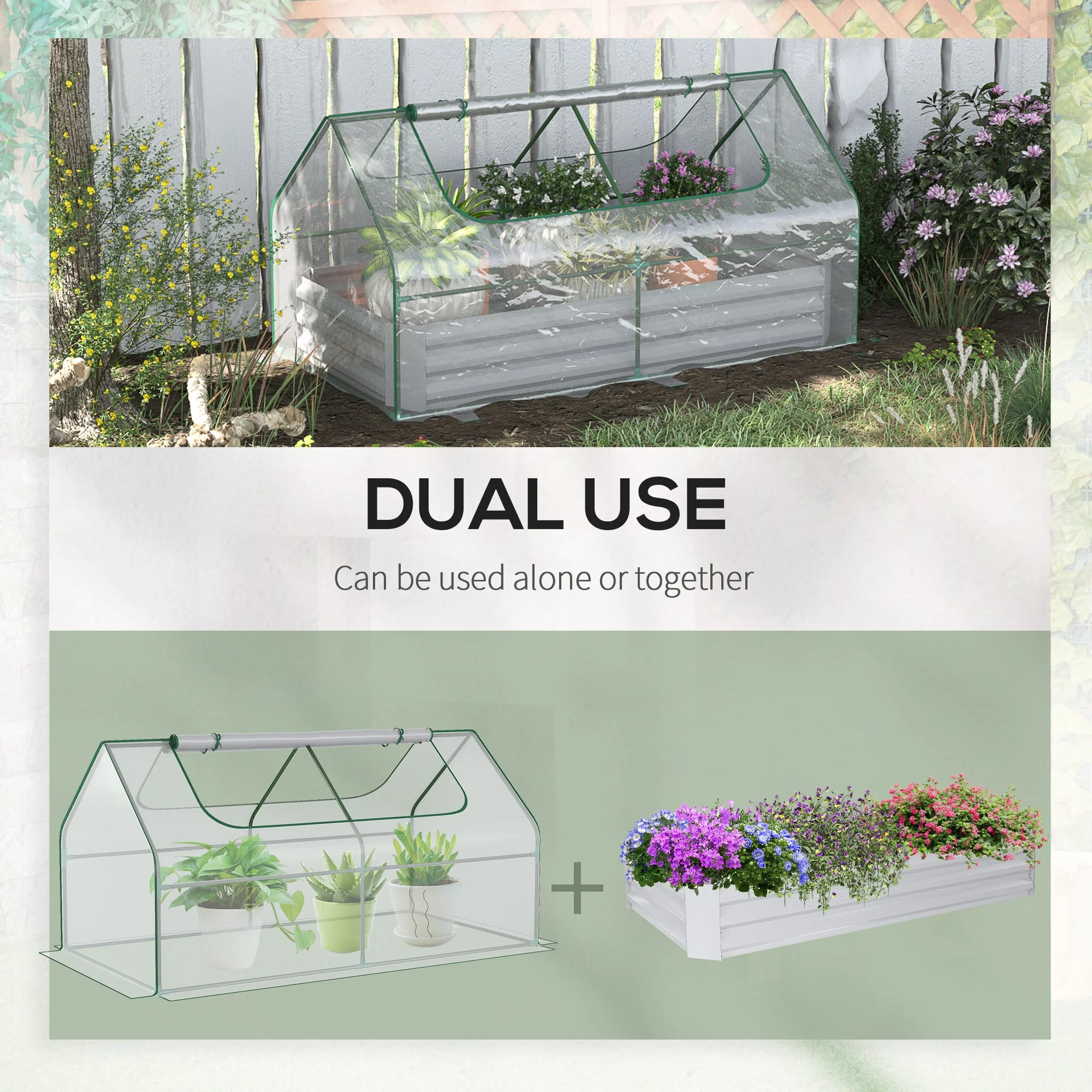 Raised Garden Bed with Greenhouse - Image 4