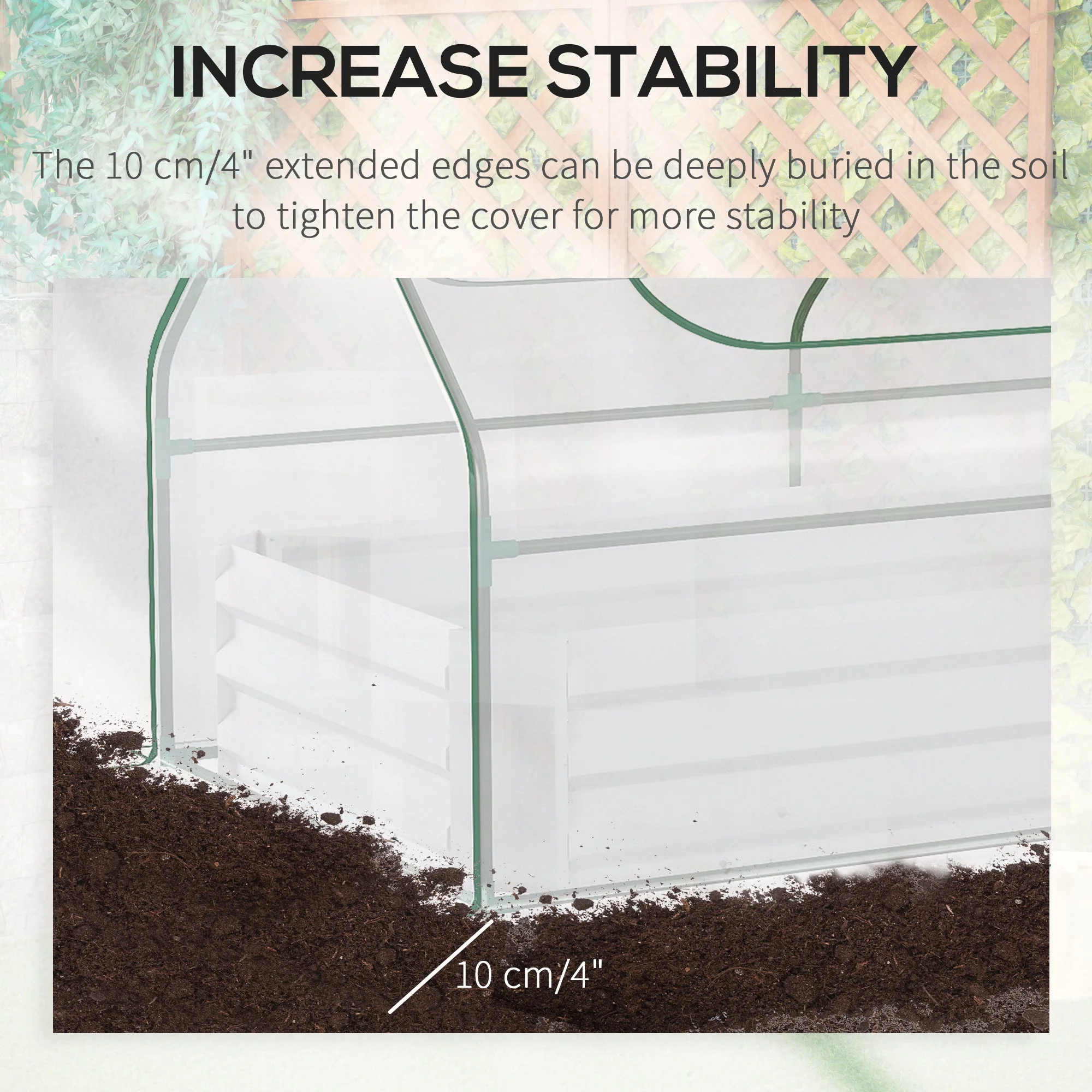 Raised Garden Bed with Greenhouse - Image 9