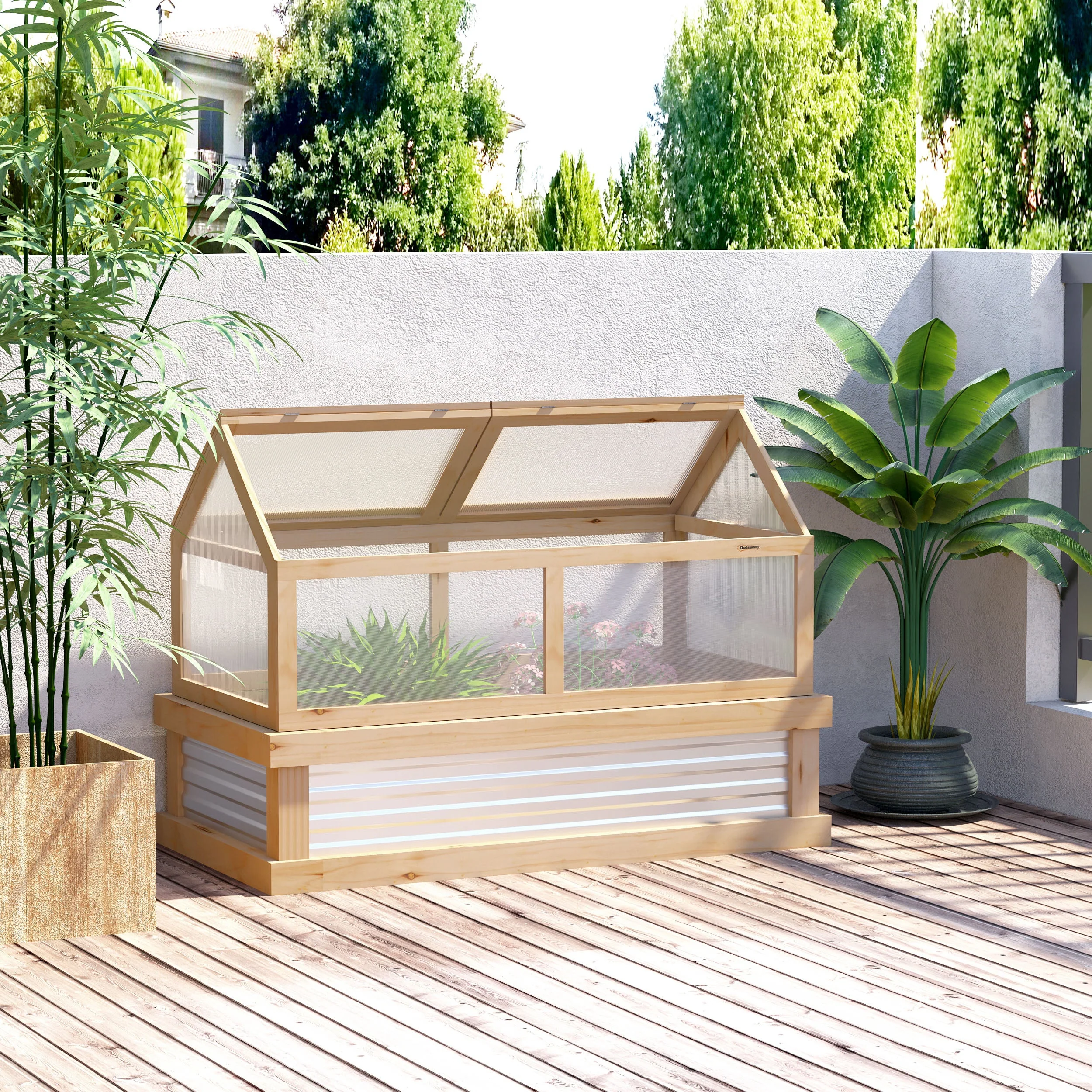 Raised Garden Bed with Greenhouse Top - Image 2