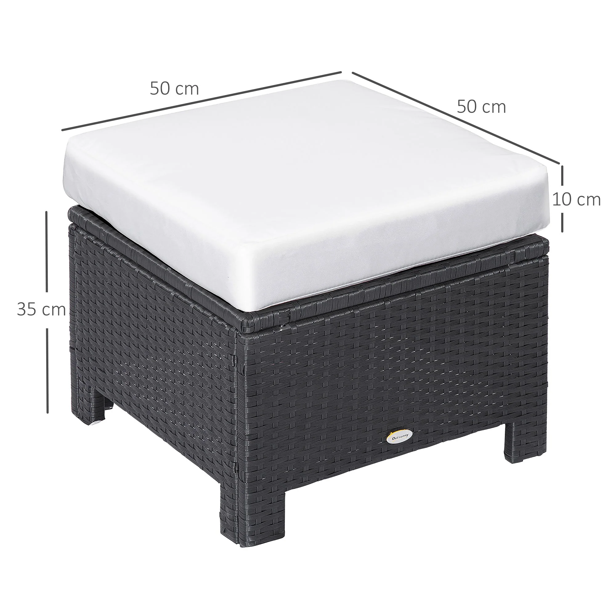 Rattan Ottoman - Image 3