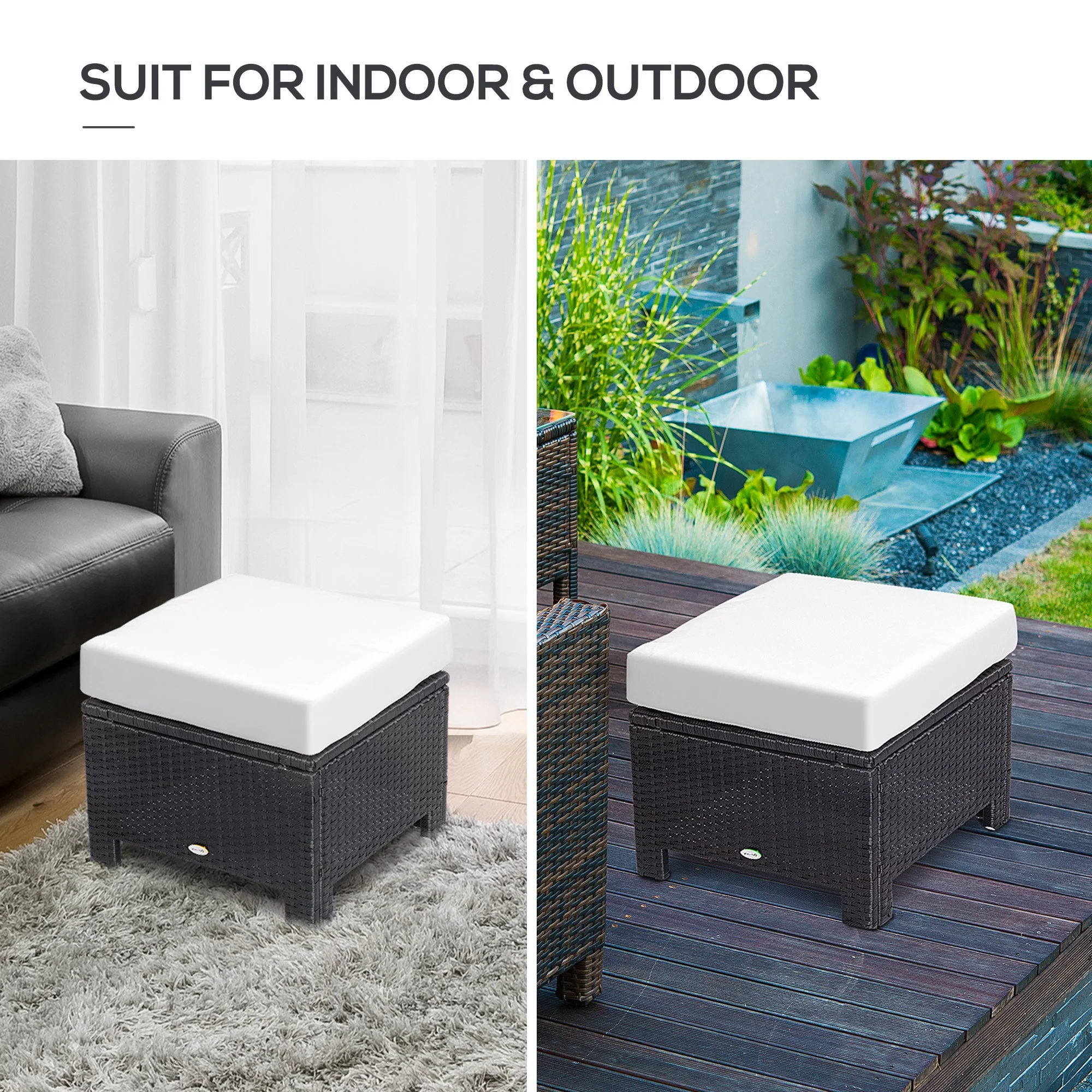 Rattan Ottoman - Image 6