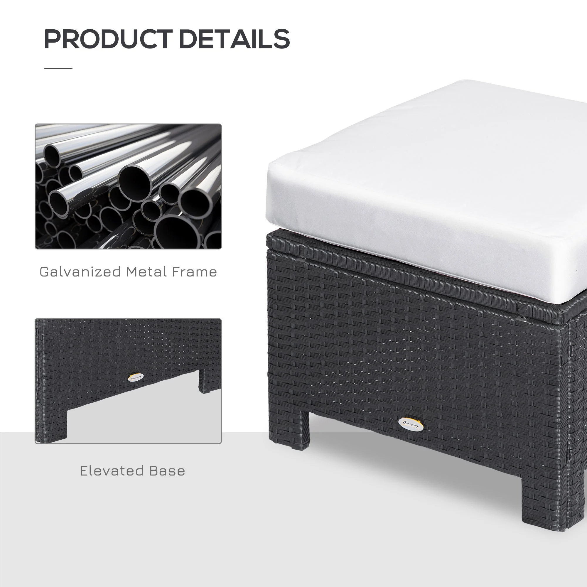Rattan Ottoman - Image 7