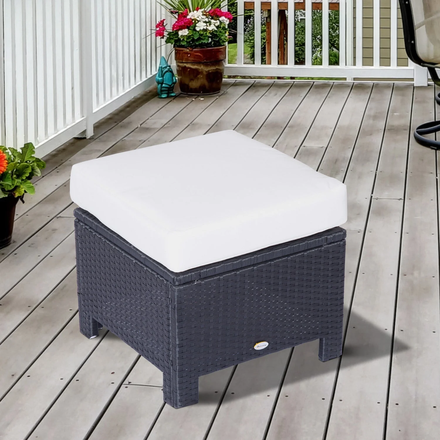 Rattan Ottoman - Image 8