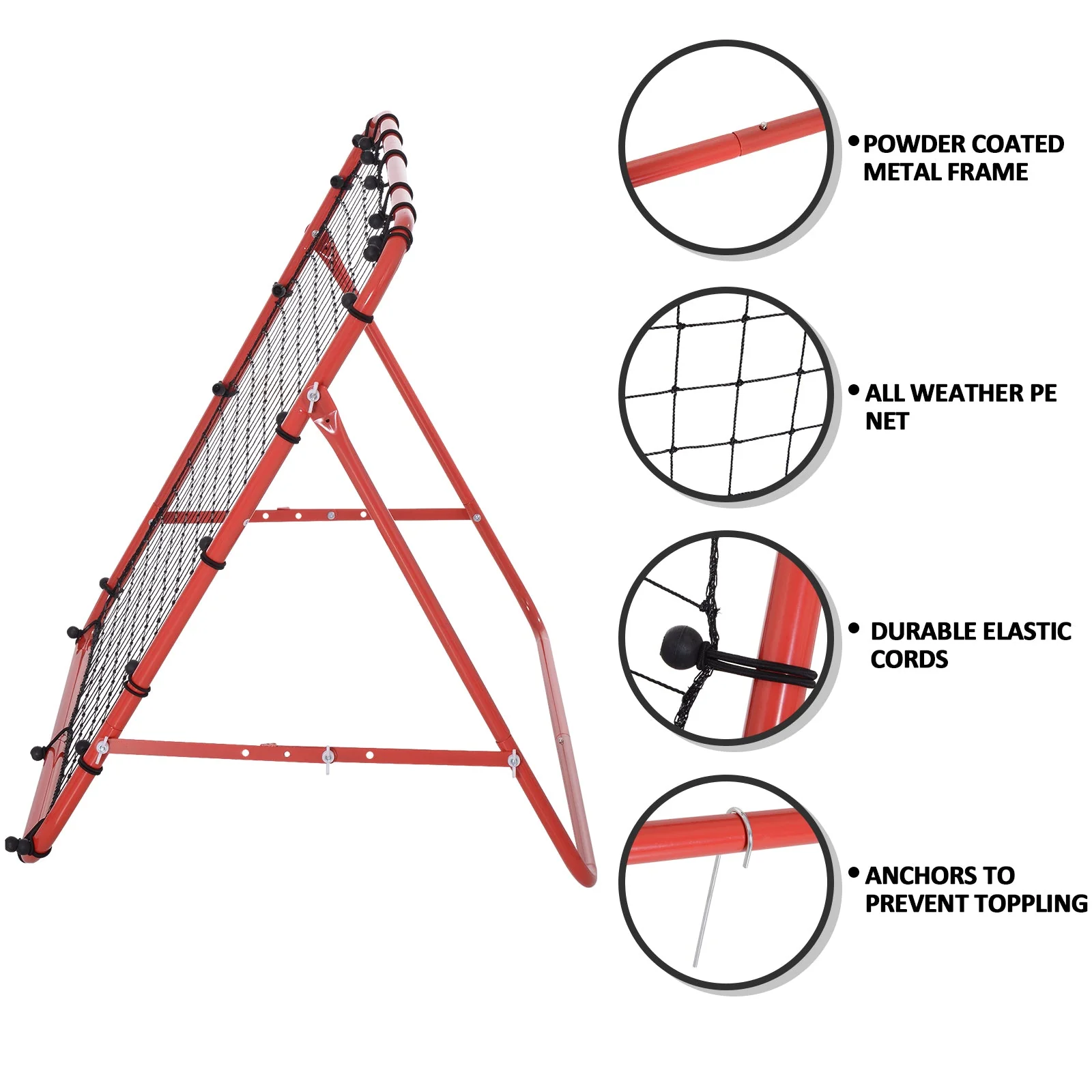 Rebounder Net W/PE Mesh Metal Tube - Image 5