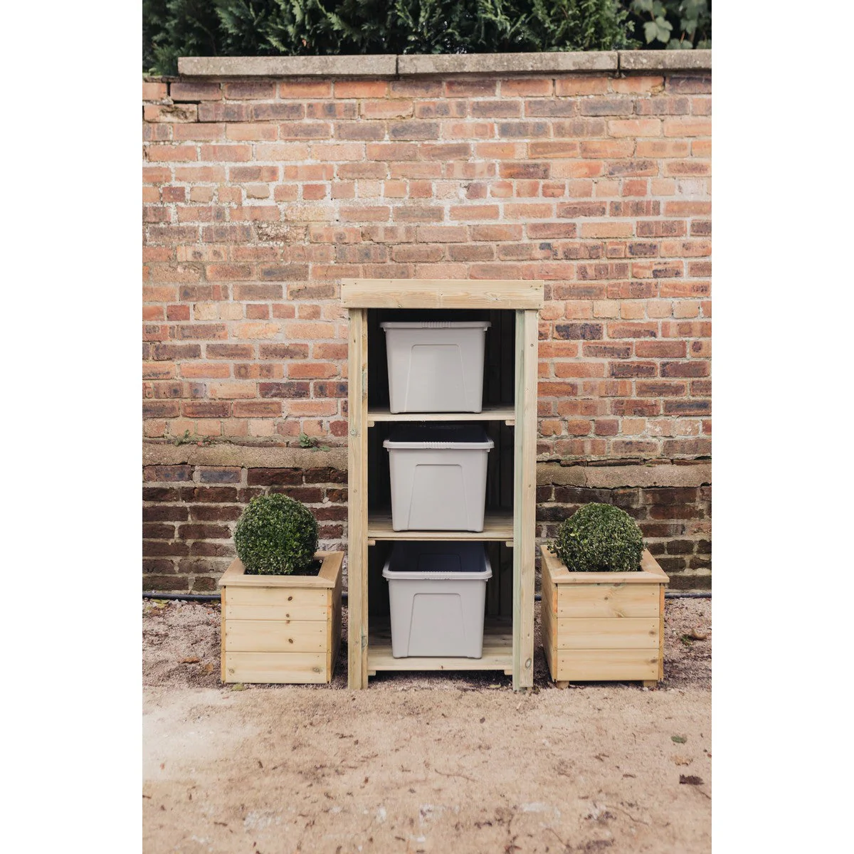 Recycle Garden Bin Store 67cm wide x 75cm deep by Churnet Valley - RS01 - Image 2