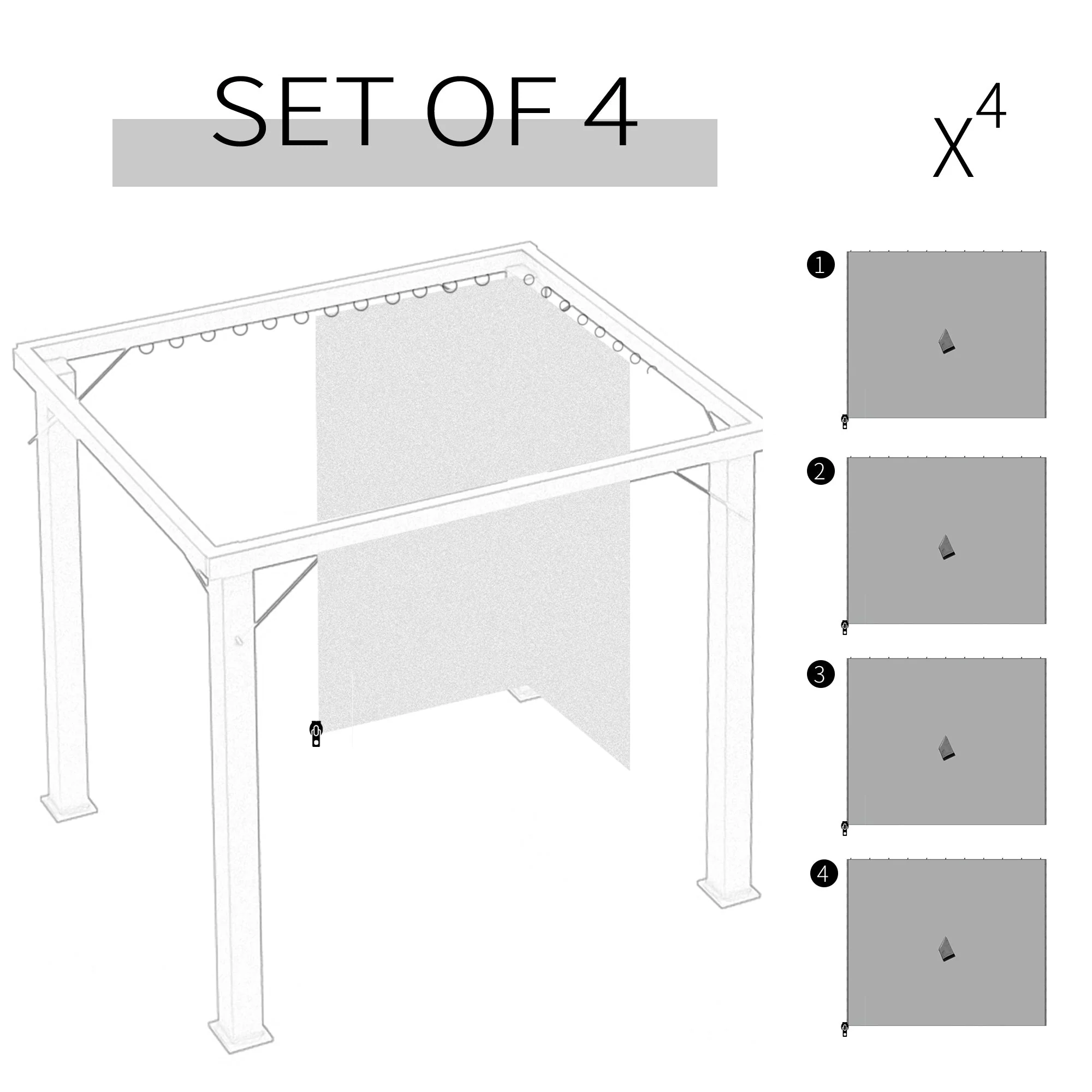 Replacement Gazebo Curtains - Image 3