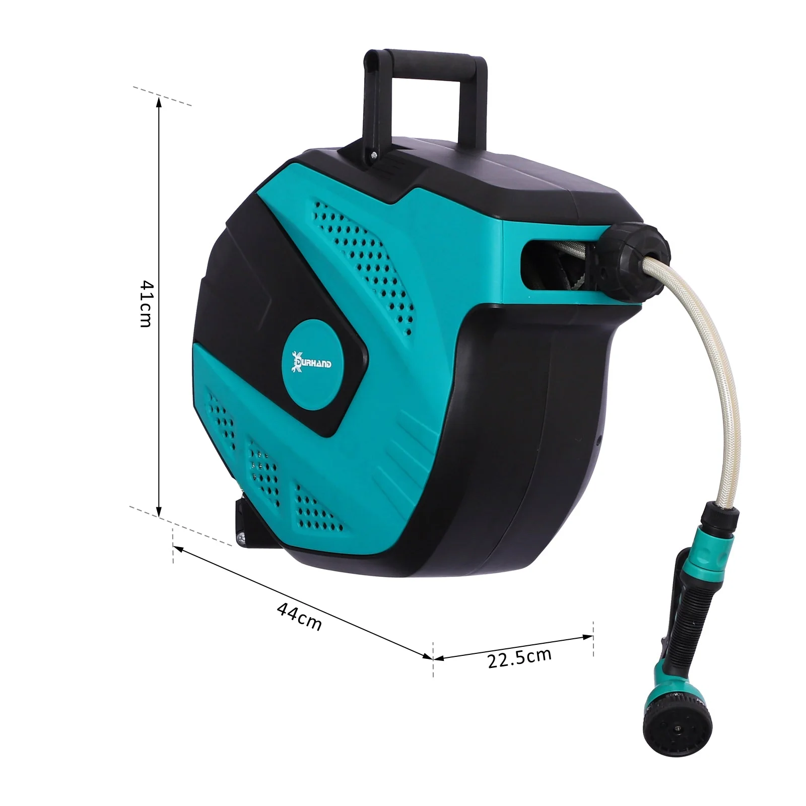 Retractable 15M Wall Mounted Hose Reel With Seven Spray Patterns by Durhand - Image 3
