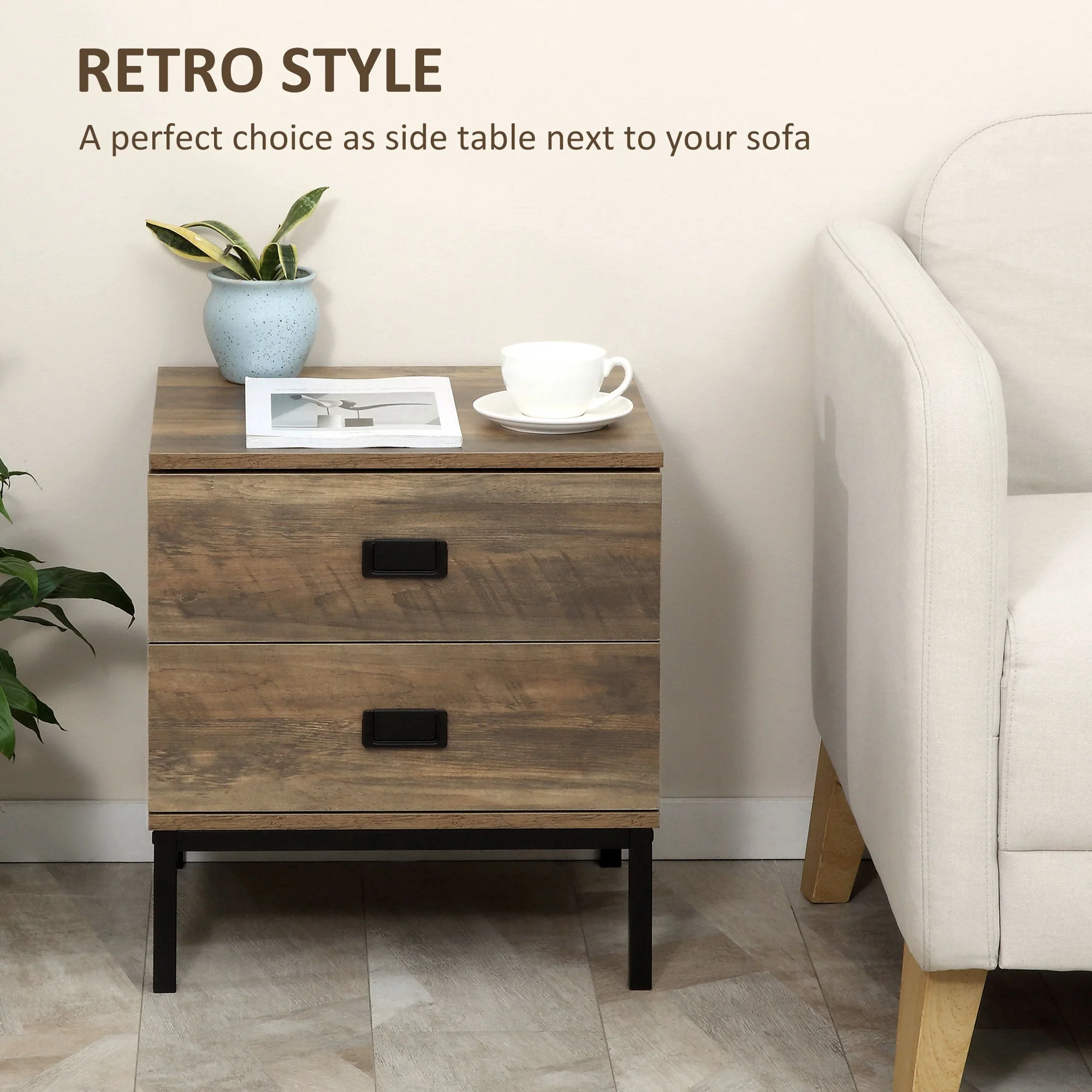 Retro Bedside Table - Image 4