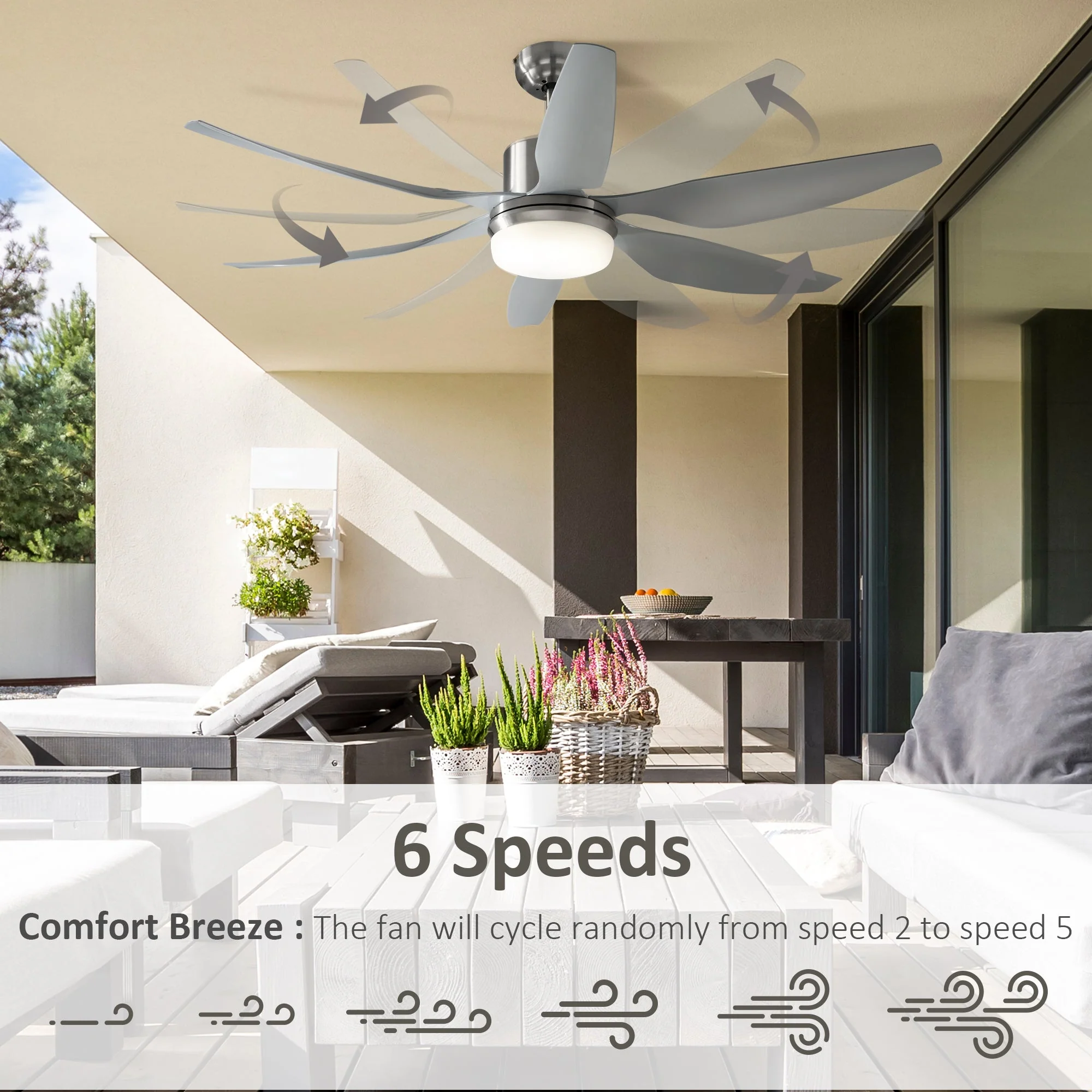 Reversible Ceiling Fan with Light - Image 4