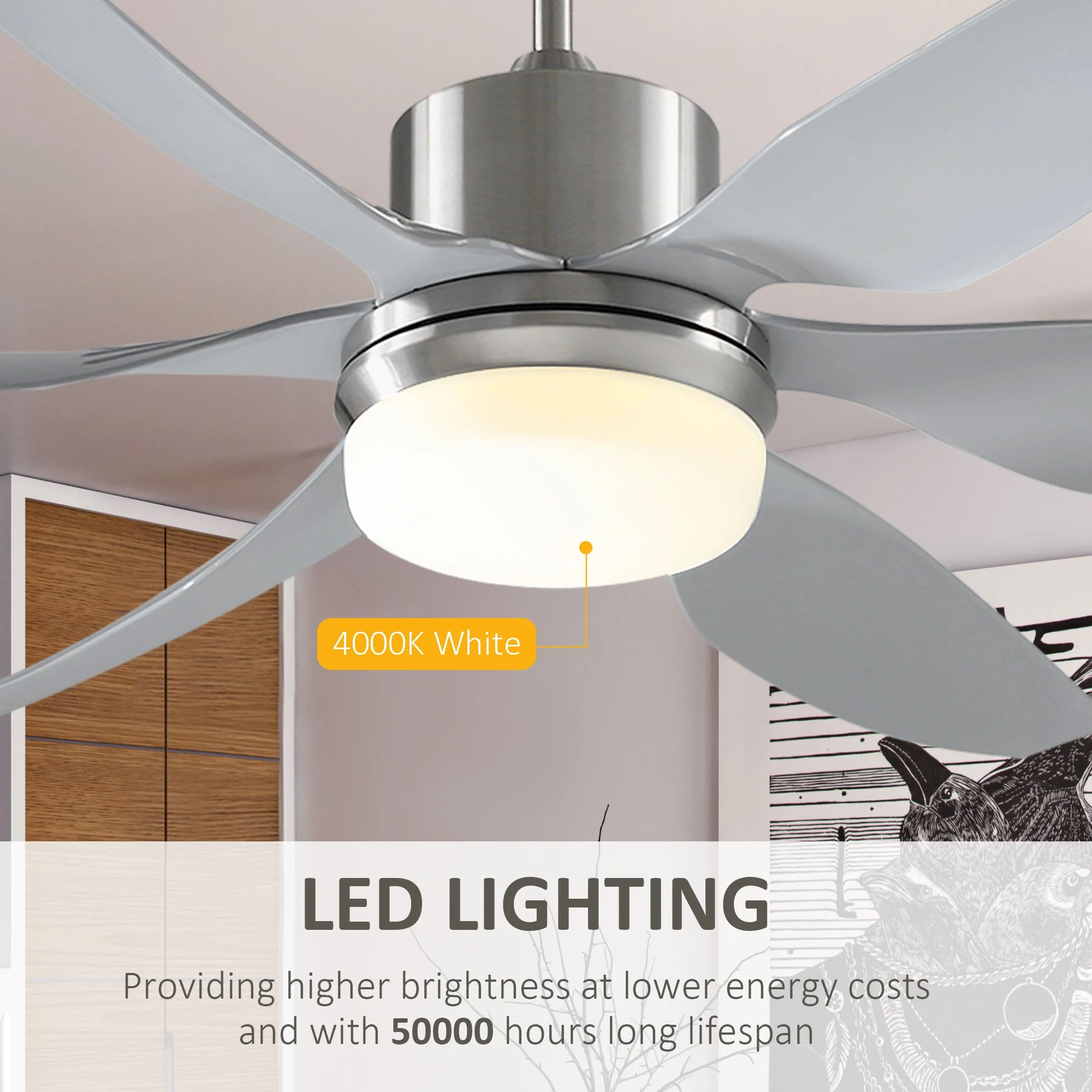 Reversible Ceiling Fan with Light - Image 5