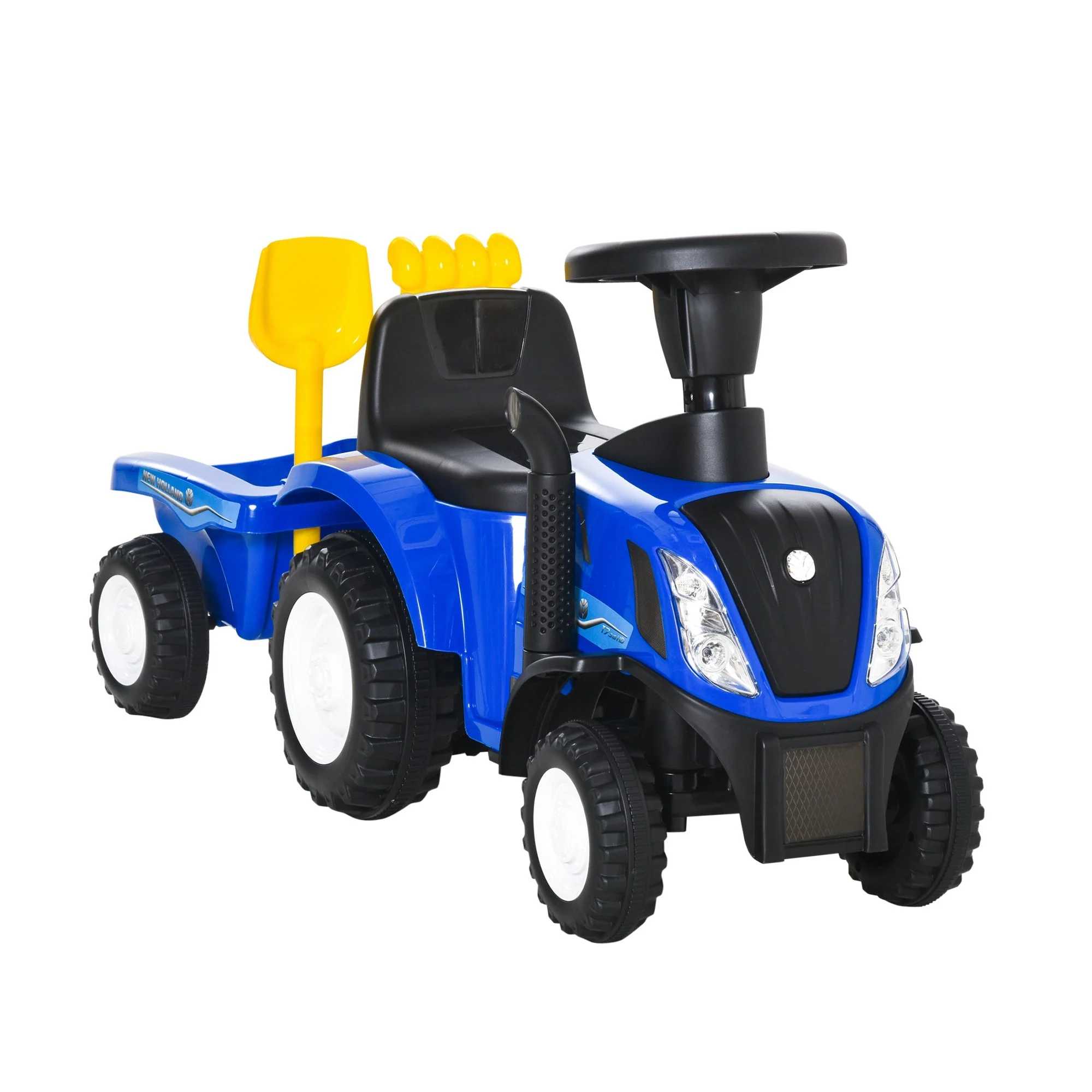 Ride On Tractor Toddler Walker Foot To Floor Slider w/ Horn Storage Steering Wheel for 1-3 Years Old Blue - Image 2
