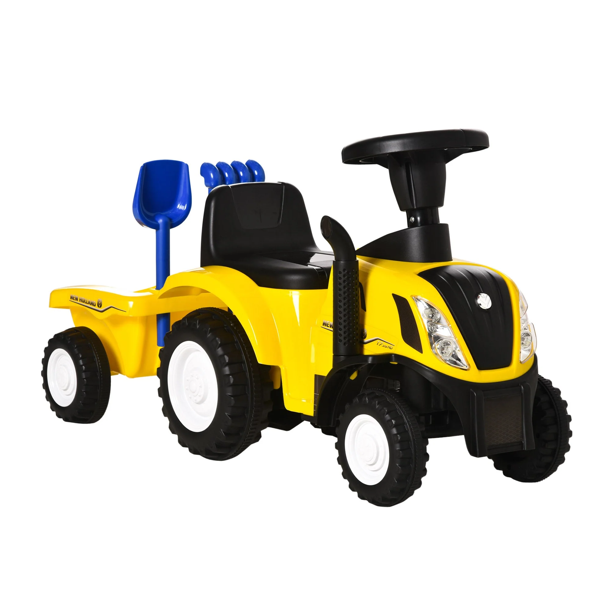 Ride On Tractor Toddler Walker Foot To Floor Slider w/ Horn Storage Steering Wheel for 1-3 Years Old Yellow - Image 3
