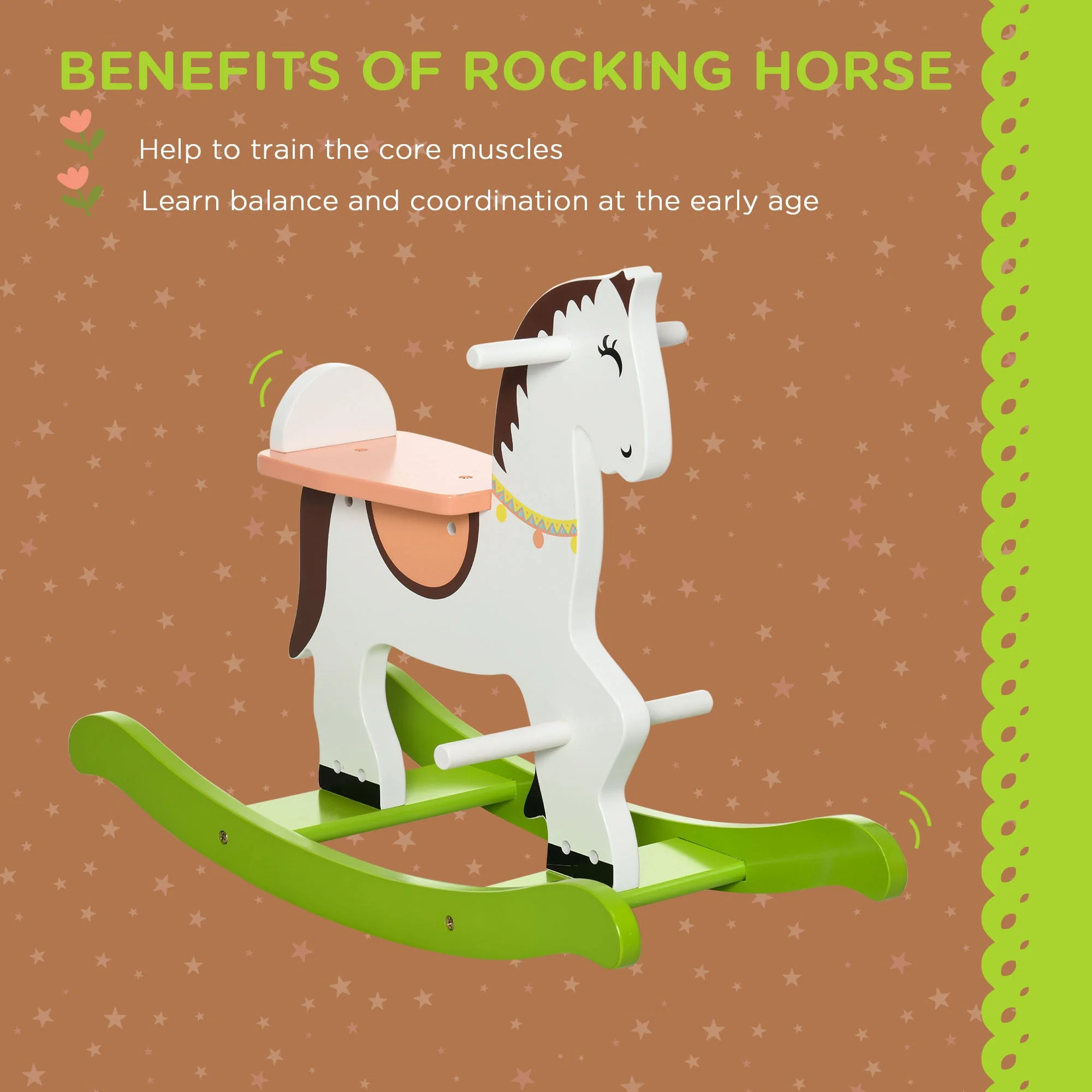 Rocking Horse Ride Toy with Handlebar Pedal - Image 5