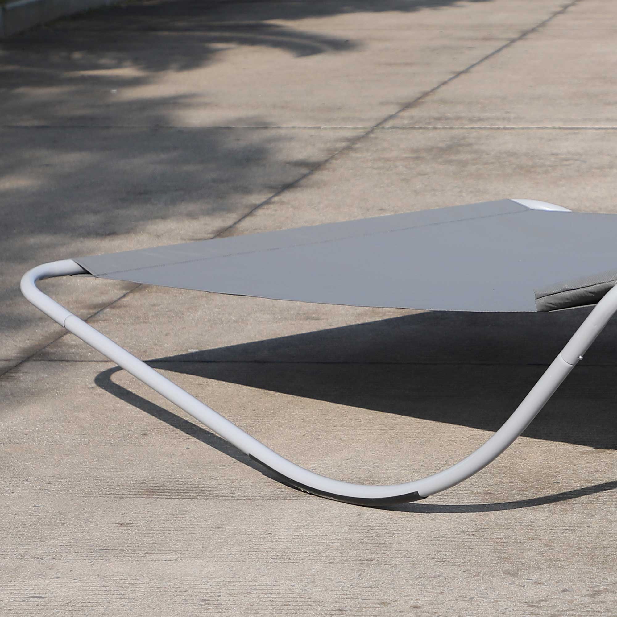 Rocking Swing Relaxing Day Bed Outdoor Double Sun Lounger Hammock - Grey - Image 9