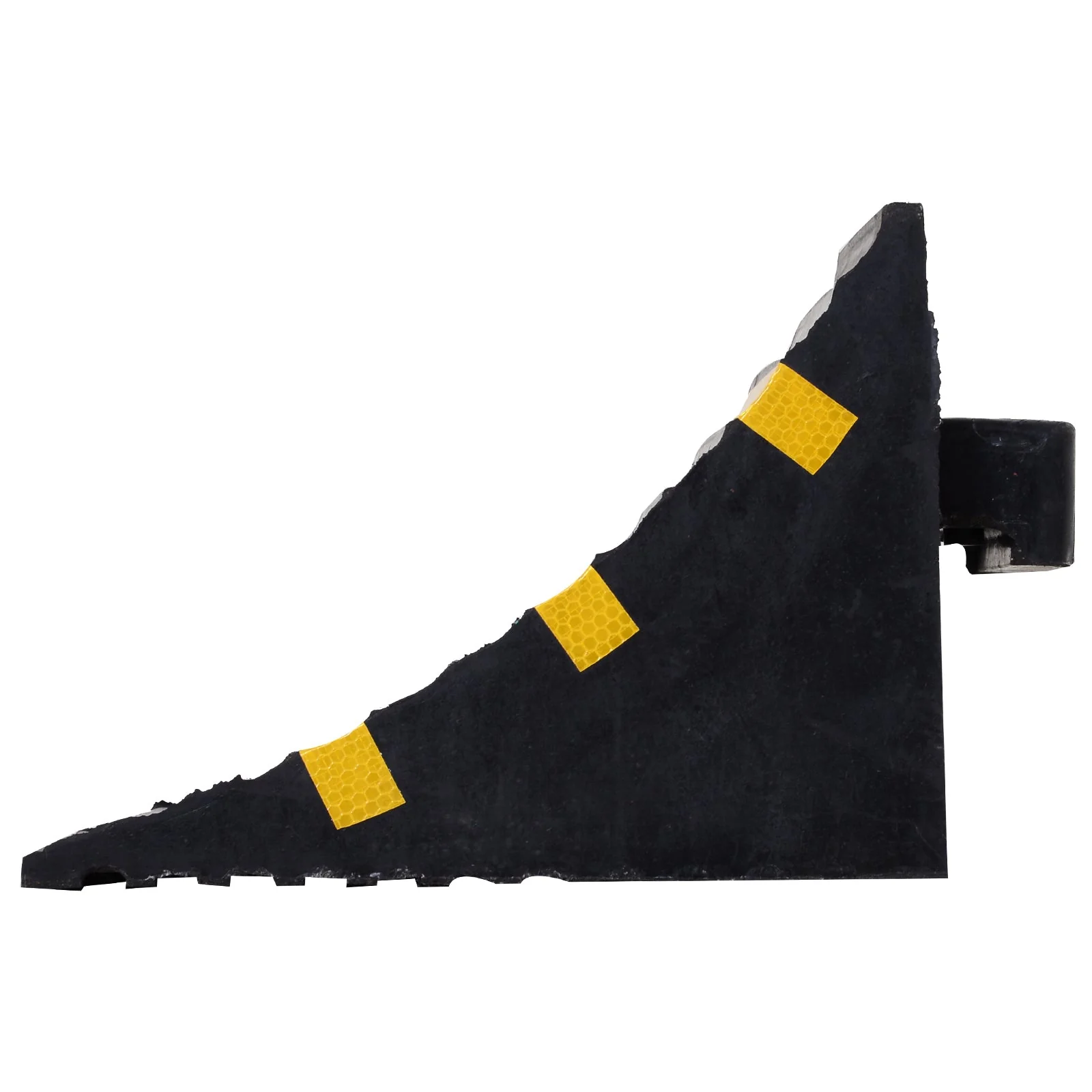 Rubber Set-of-2 Heavy Duty Wheel Chocks Black/Yellow - Image 7
