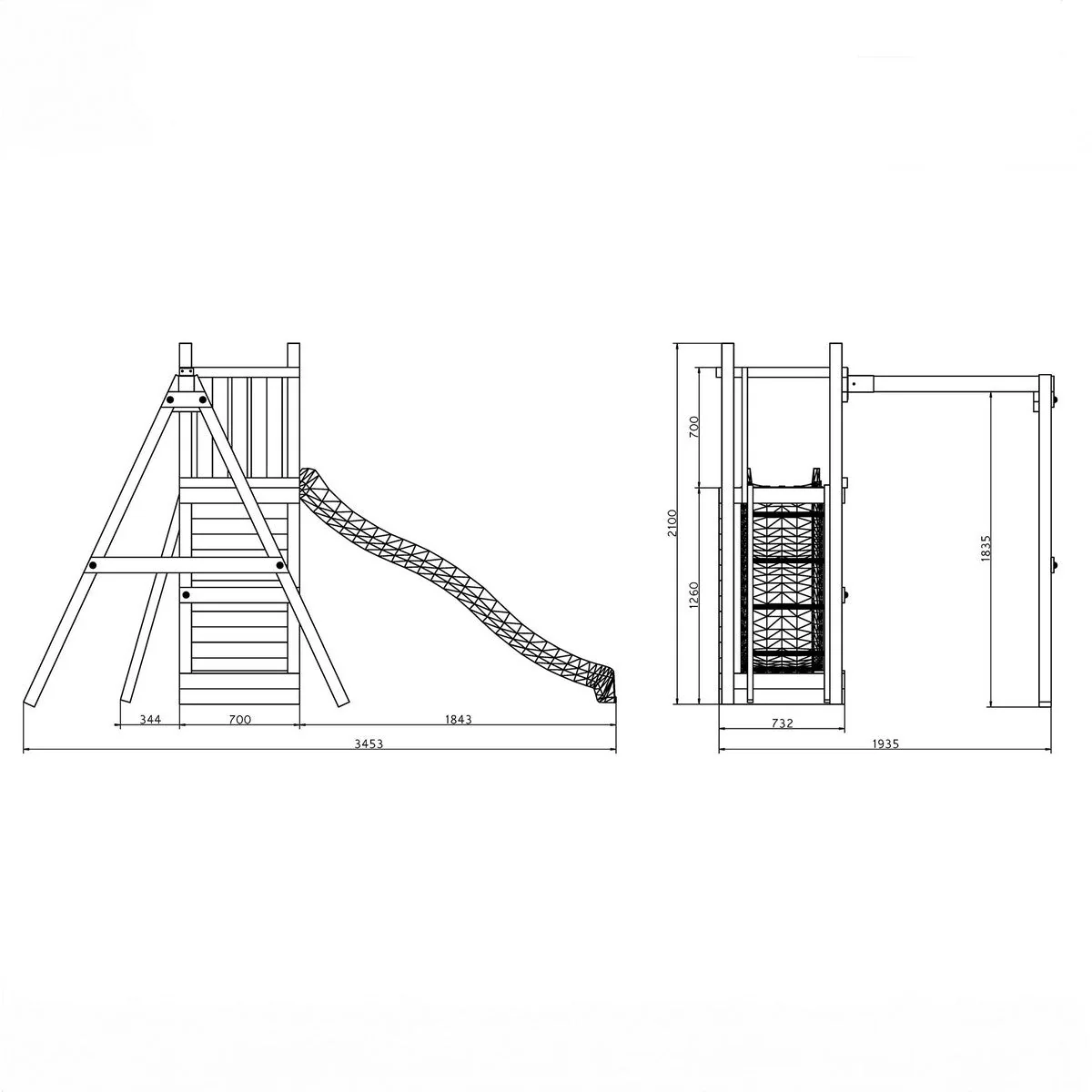 Rumble Ridge Garden Playfort 19.3m x 34.5m by Shire - Image 3