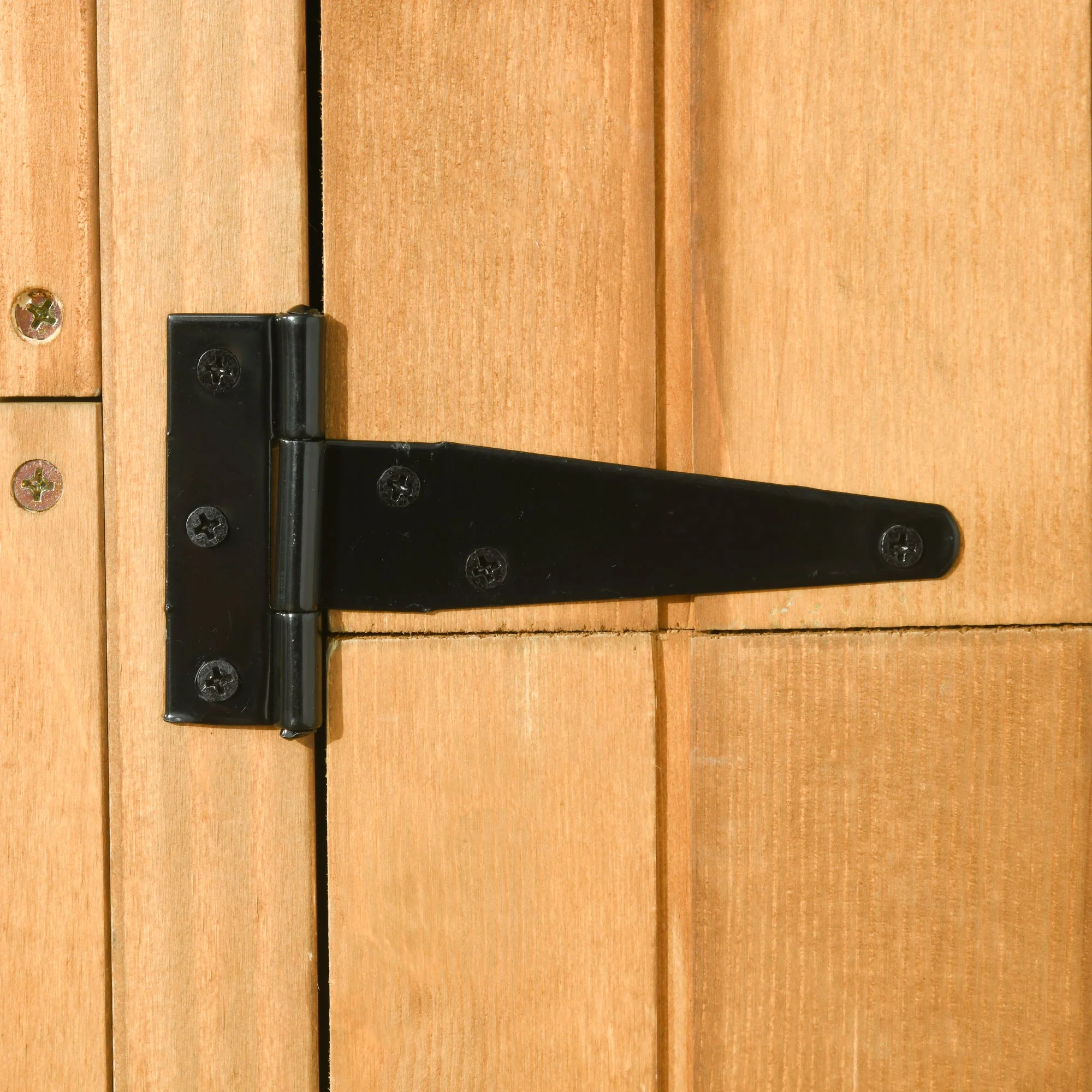 Rustica 179cm Single Door Reverse Apex Garden Store Fir Wood Teak by Steadfast - Image 7