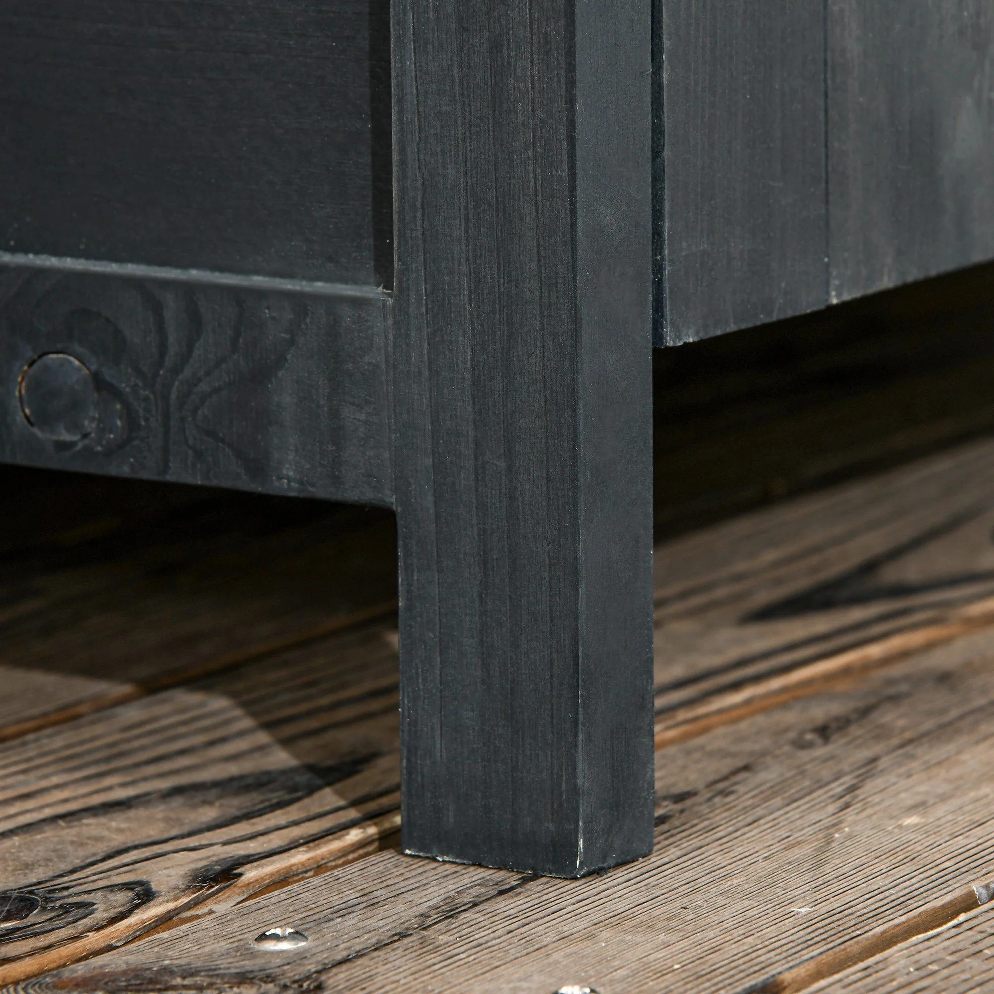 Rustica 188cm Barn Door Reverse Apex Garden Store Lockable Fir Wood Grey by Steadfast - Image 9