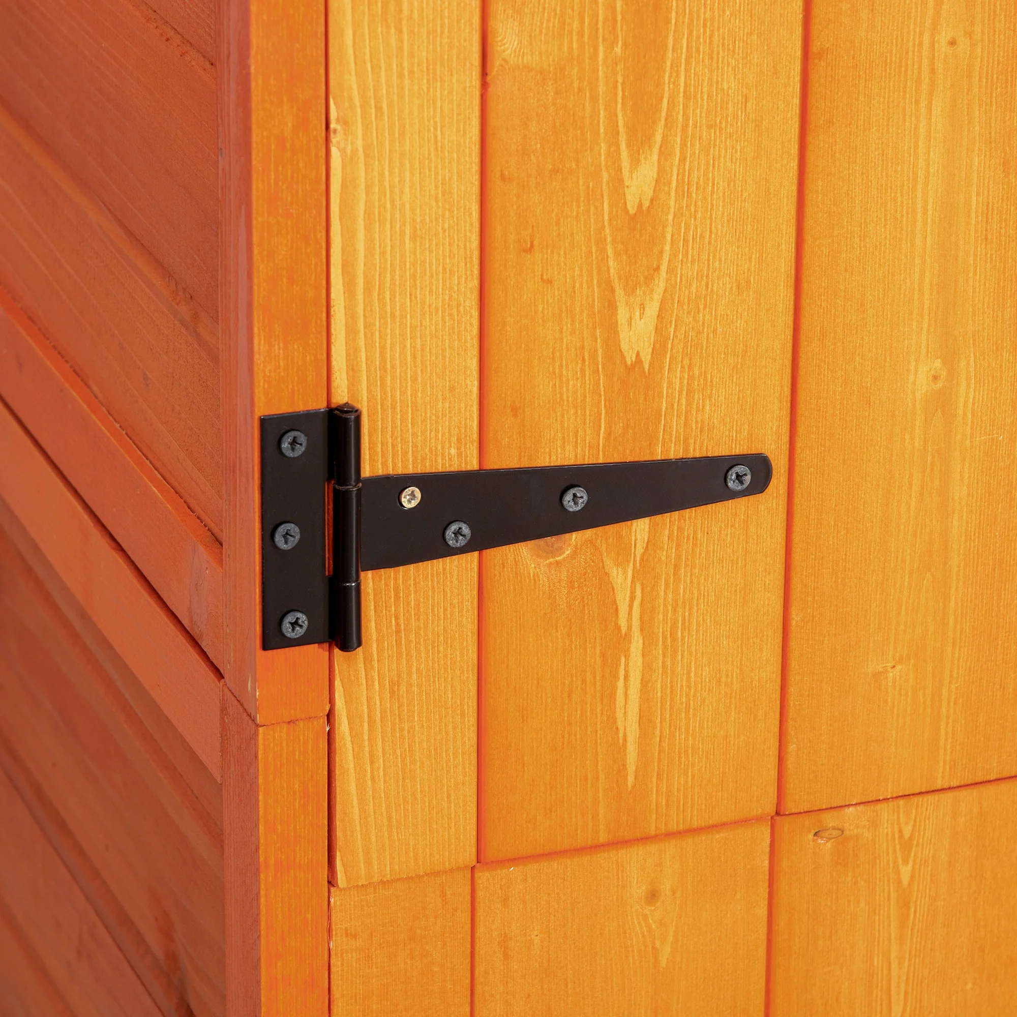 Rustica 188cm Barn Door Reverse Apex Garden Store Lockable Fir Wood Teak by Steadfast - Image 8