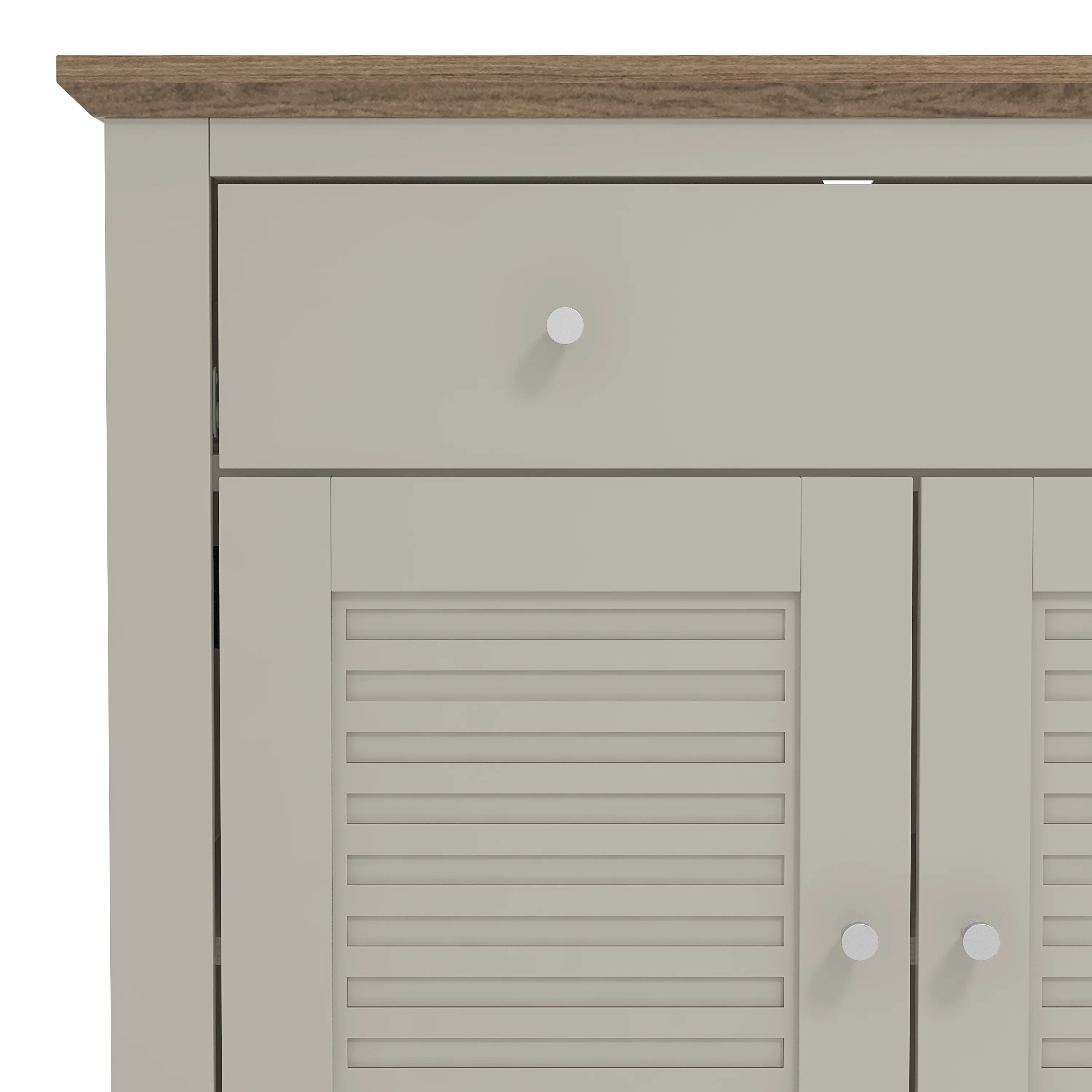 Salcombe Sideboard Light Grey 2 Doors 2 Shelves 1 Drawer - Image 4