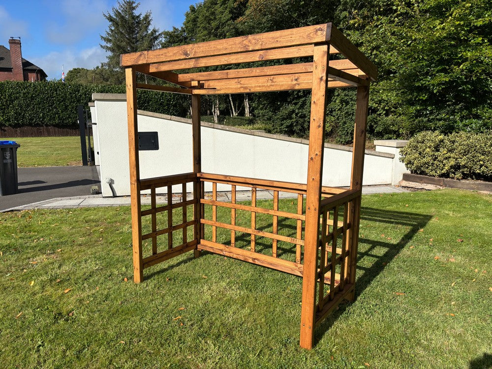 Scandinavian Redwood Garden BBQ Shelter by Charles Taylor Burgundy - Image 7